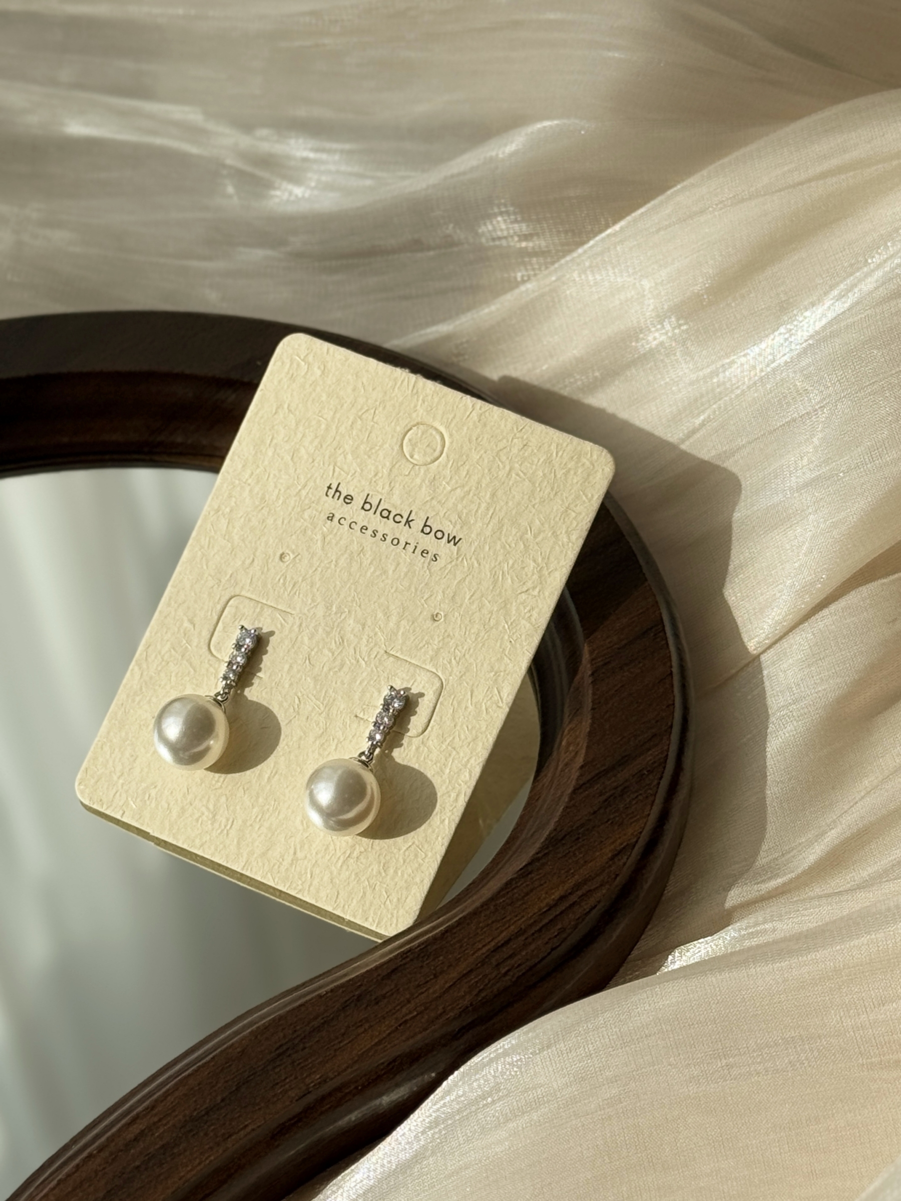 Ye-Hwa Pave Diamond Pearl Drop Earrings