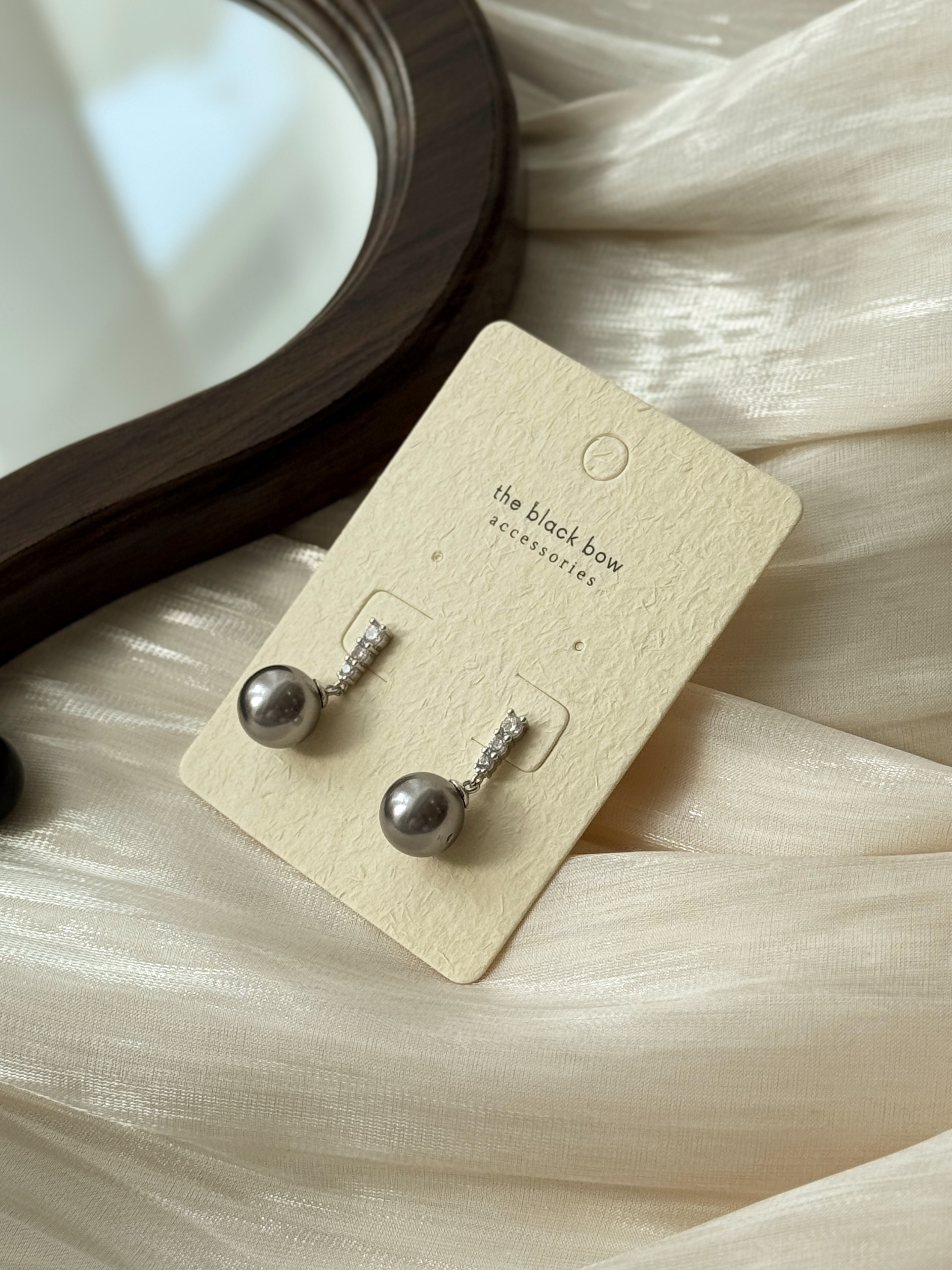 Ye-Hwa Pave Diamond Pearl Drop Earrings