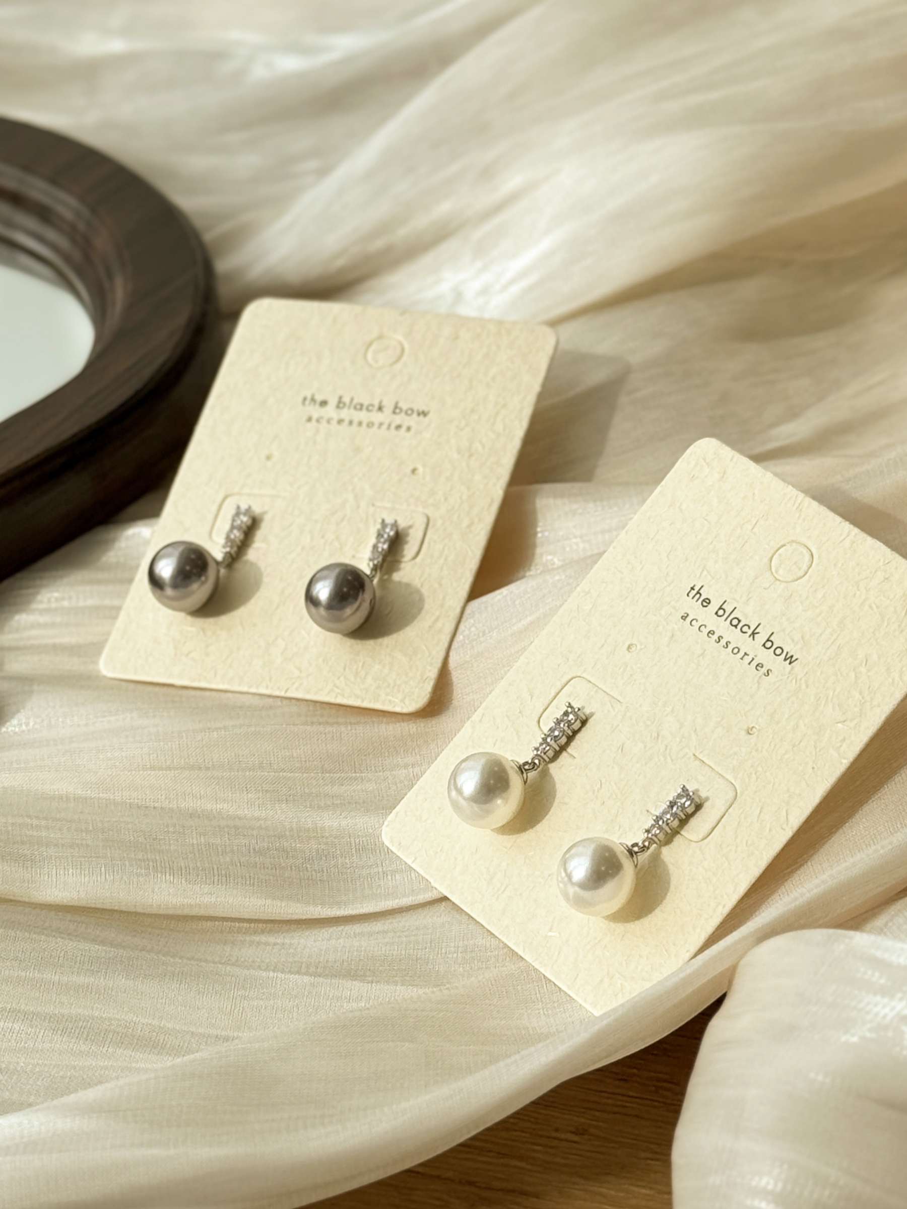 Ye-Hwa Pave Diamond Pearl Drop Earrings