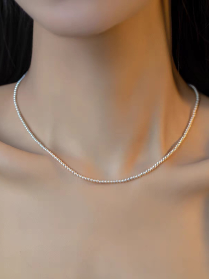 Waverly Delicate Pearl Choker/Necklace-The Black Bow-