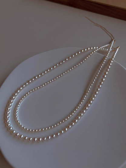 Waverly Delicate Pearl Choker/Necklace-The Black Bow-