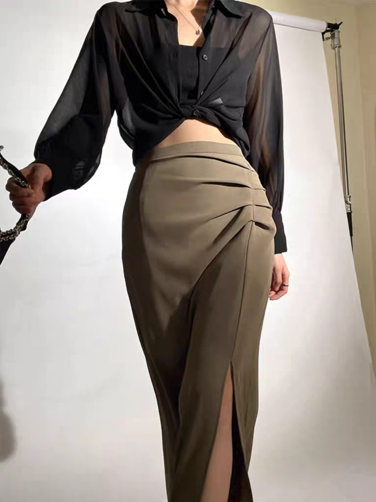 Laura Sheer Chiffon Shirt-The Black Bow-