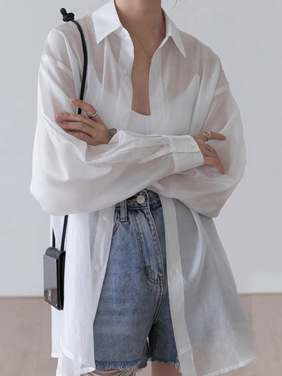 Leyla Tie Back Chiffon Shirt with Padded Inner Top-The Black Bow-