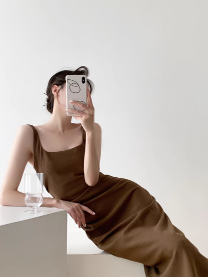 Grady Square Neck Pencil Dress-The Black Bow-