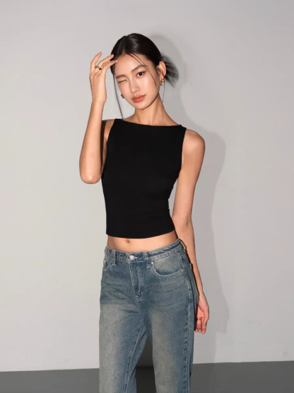 Mahee Bateau Neck Top-The Black Bow-