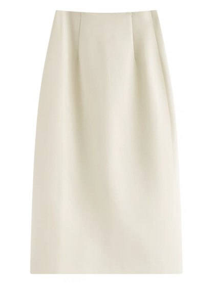 Gillette Back Slit OL Skirt (Discounted-S, M, L size)-The Black Bow-