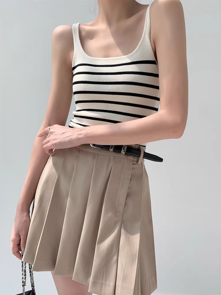 Gya Striped Knit Top (Discounted-Free Size)-The Black Bow-