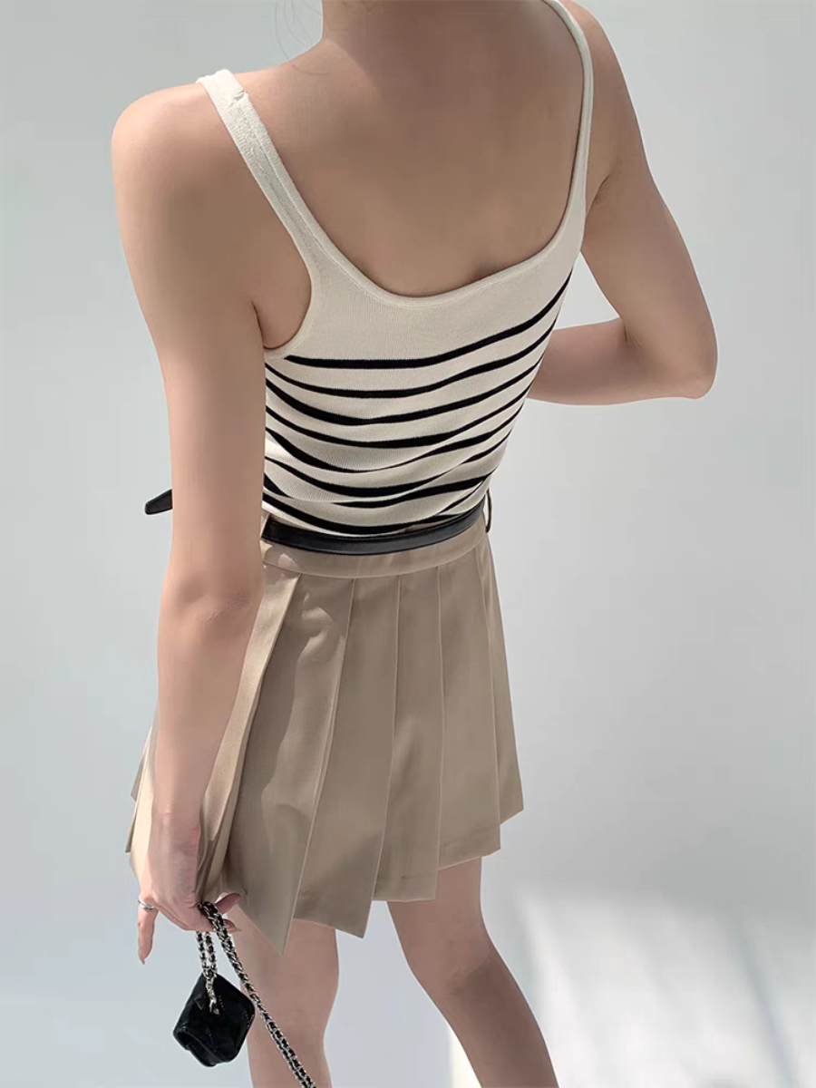 Gya Striped Knit Top (Discounted-Free Size)-The Black Bow-