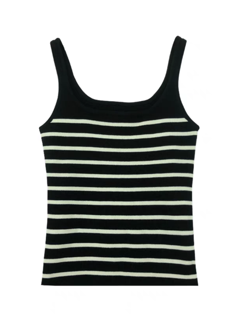 Gya Striped Knit Top (Discounted-Free Size)-The Black Bow-