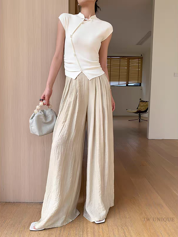 Ding Wei Culottes -The Black Bow-