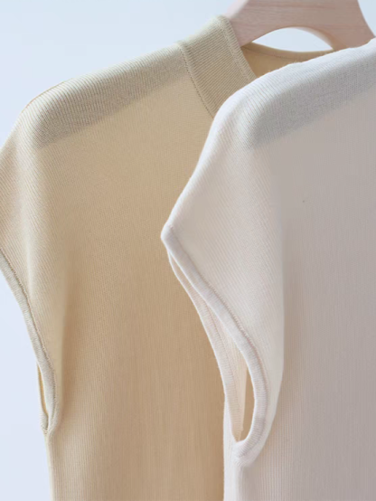 Jun Er Oriental Collar Knit Top-The Black Bow-