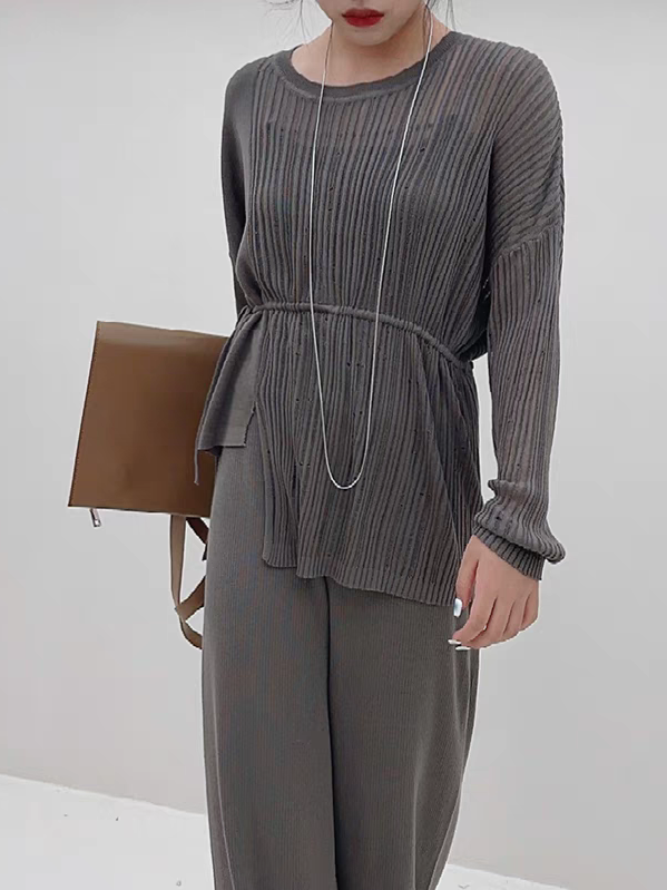 Erin Sheer Knit Top-The Black Bow-
