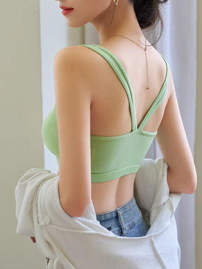 Quina V-Back Padded Bra Top