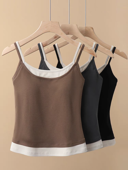 Quinn Fake Two Piece Padded Cami Top