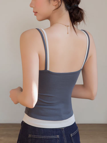 Quinn Fake Two Piece Padded Cami Top