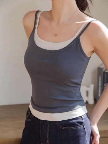 Quinn Fake Two Piece Padded Cami Top