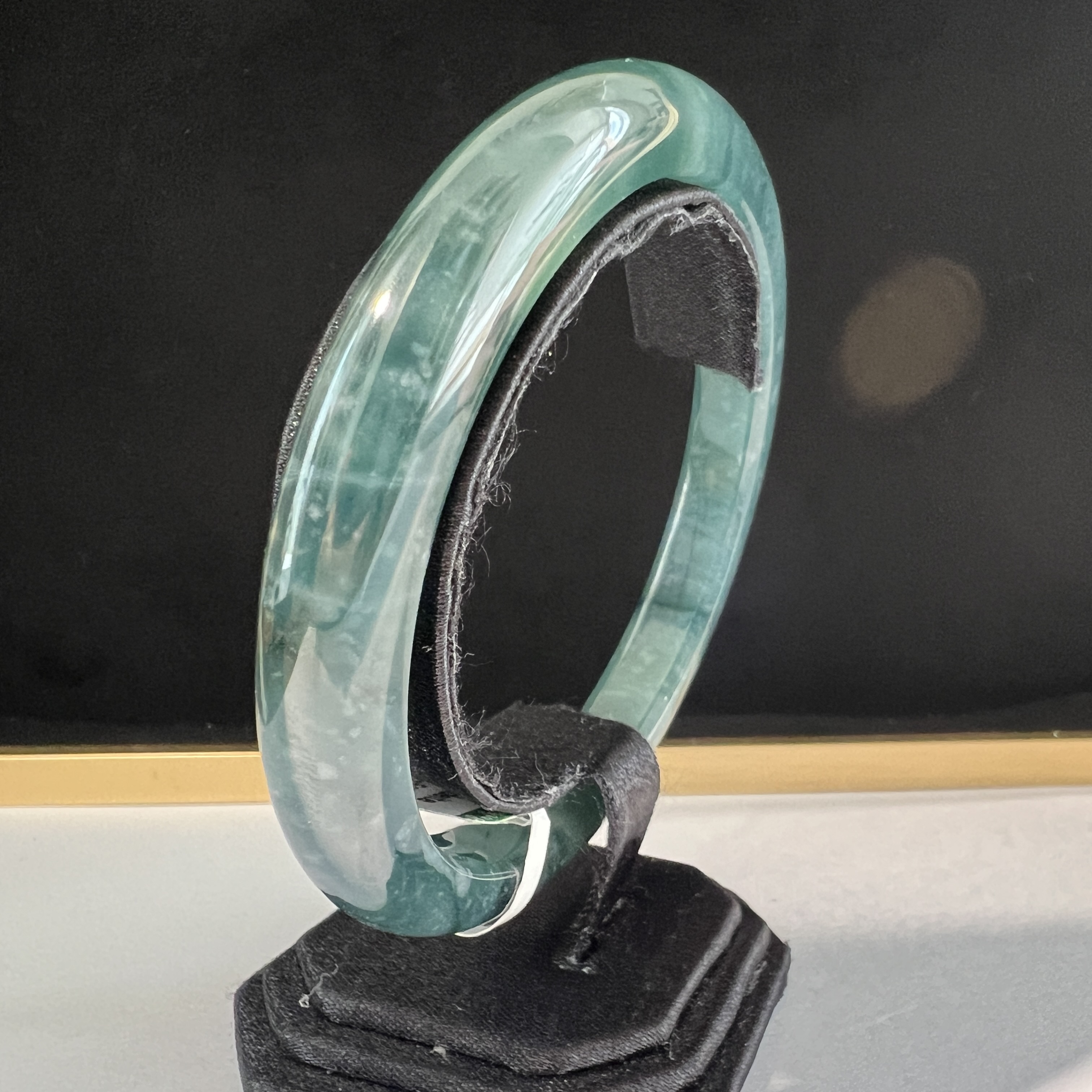 冰藍水飄逸雪花窄正圈 #60