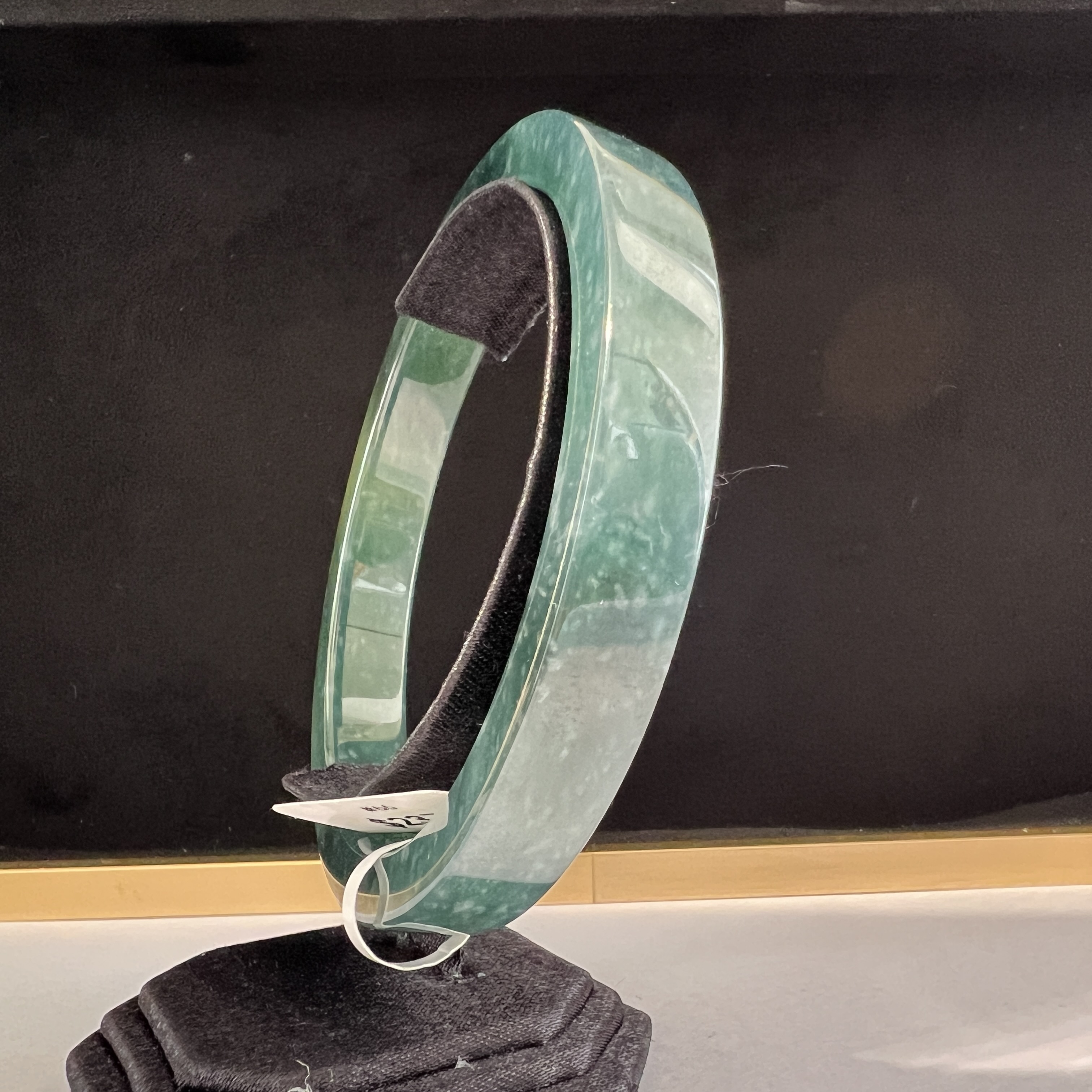 冰藍水飄雪花棉大方鐲 #66