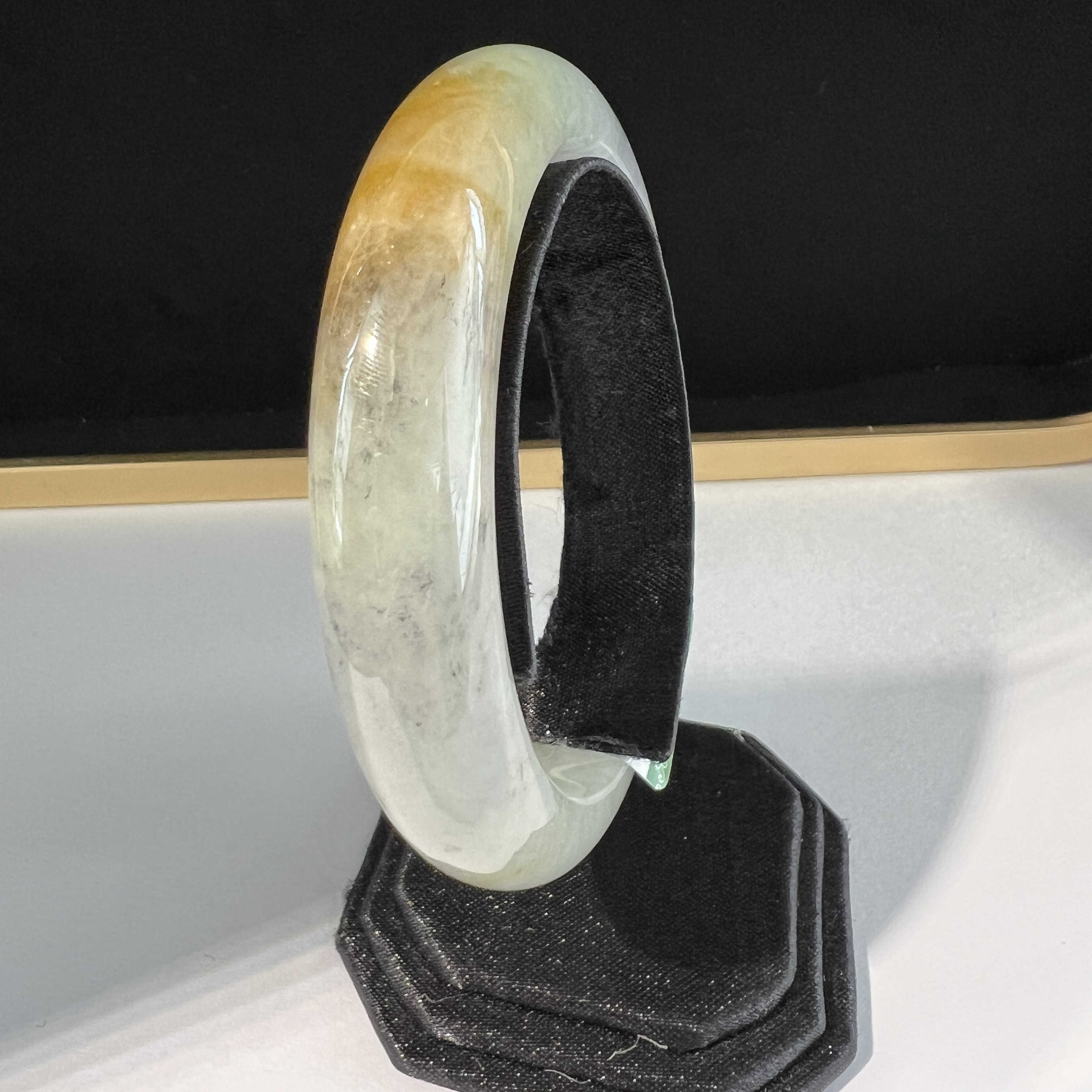 冰種淺三色洒烏雞正圈 #55