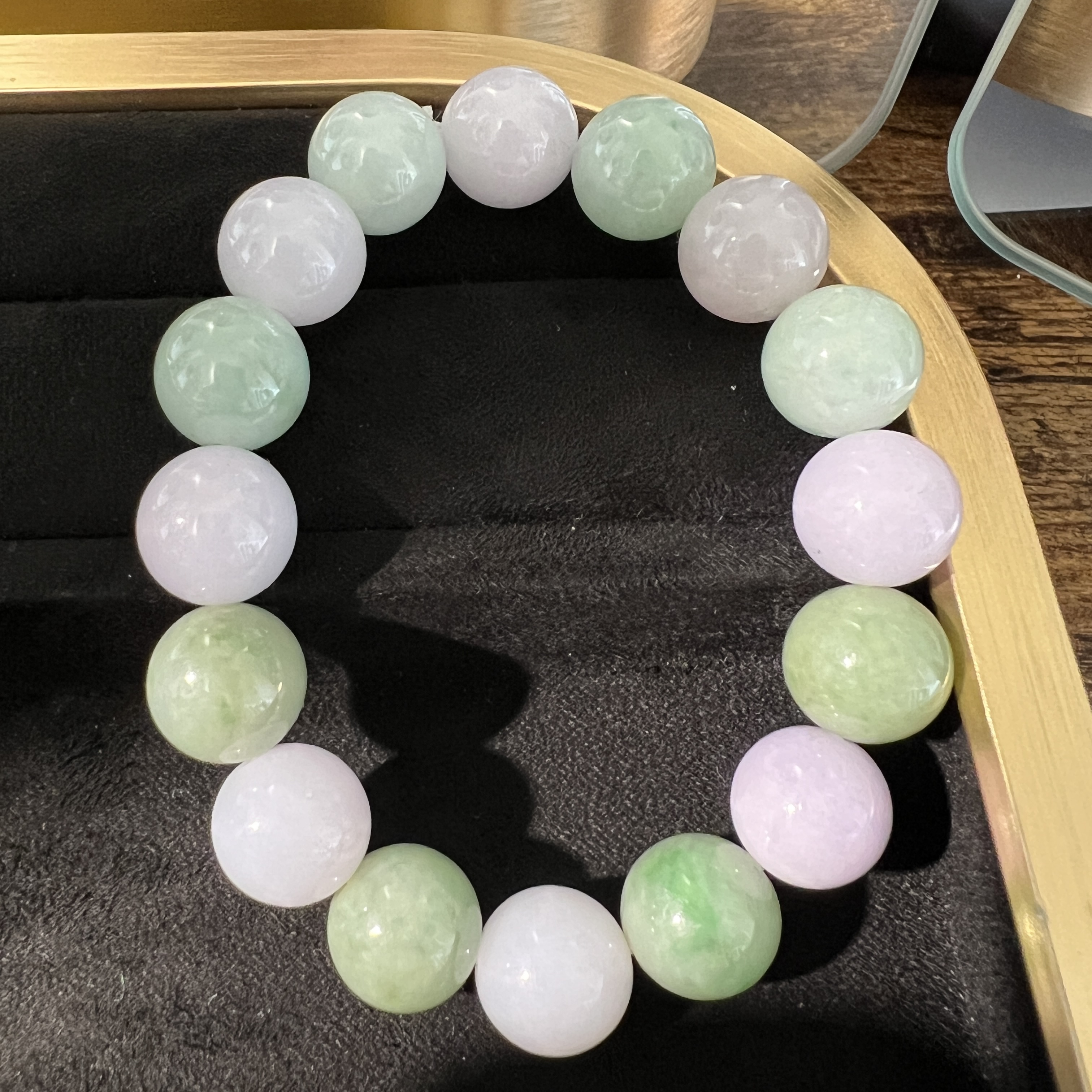 雙彩帶顆紫手串