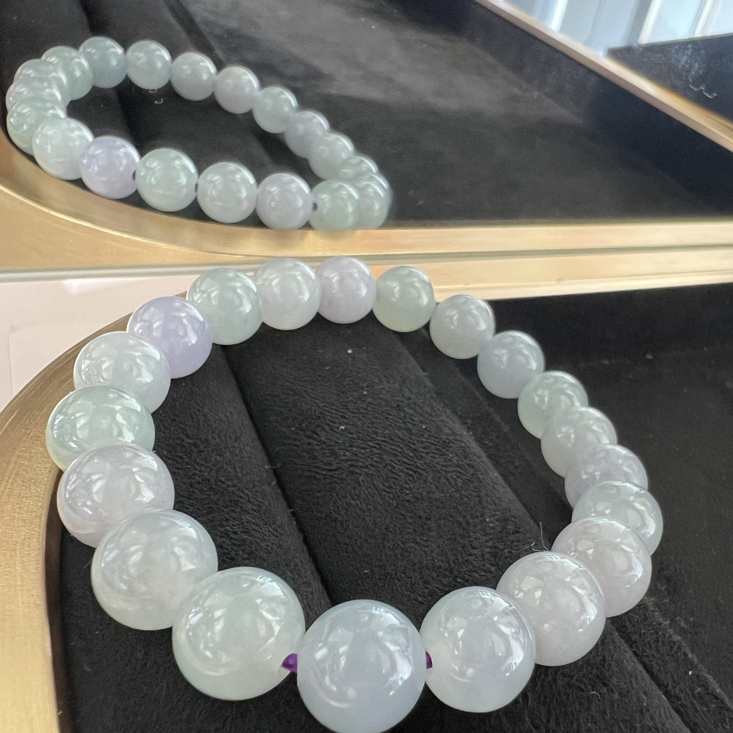 冰種淺春彩手串