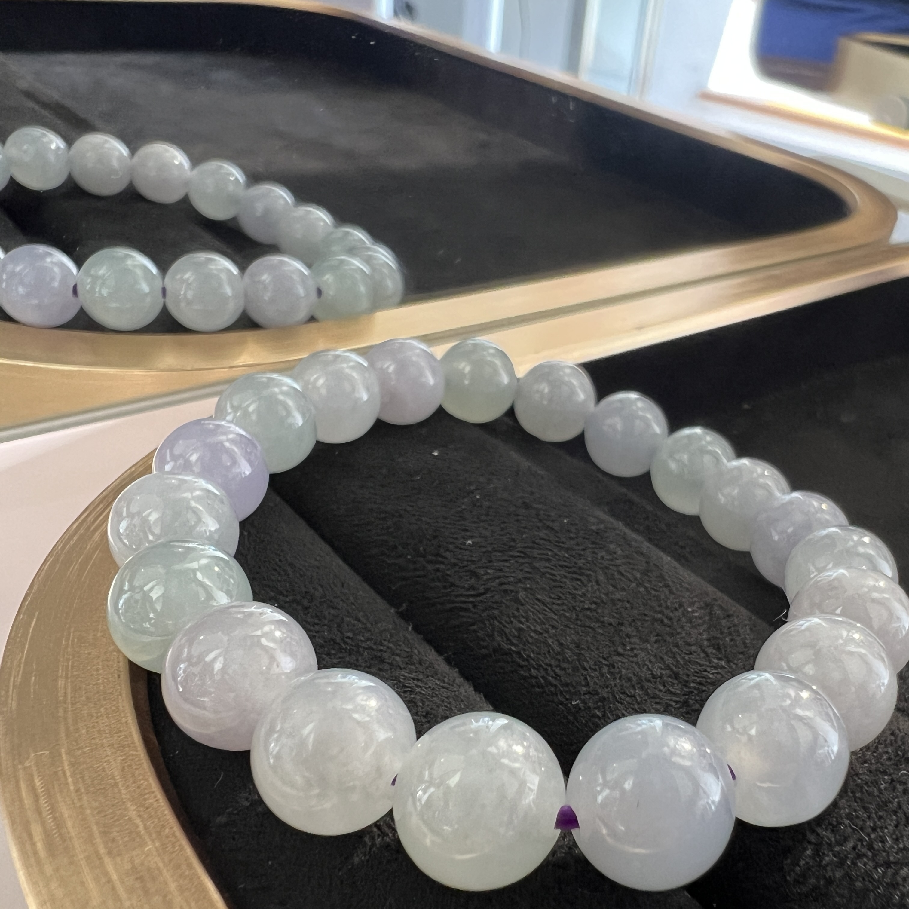 冰種淺春彩手串