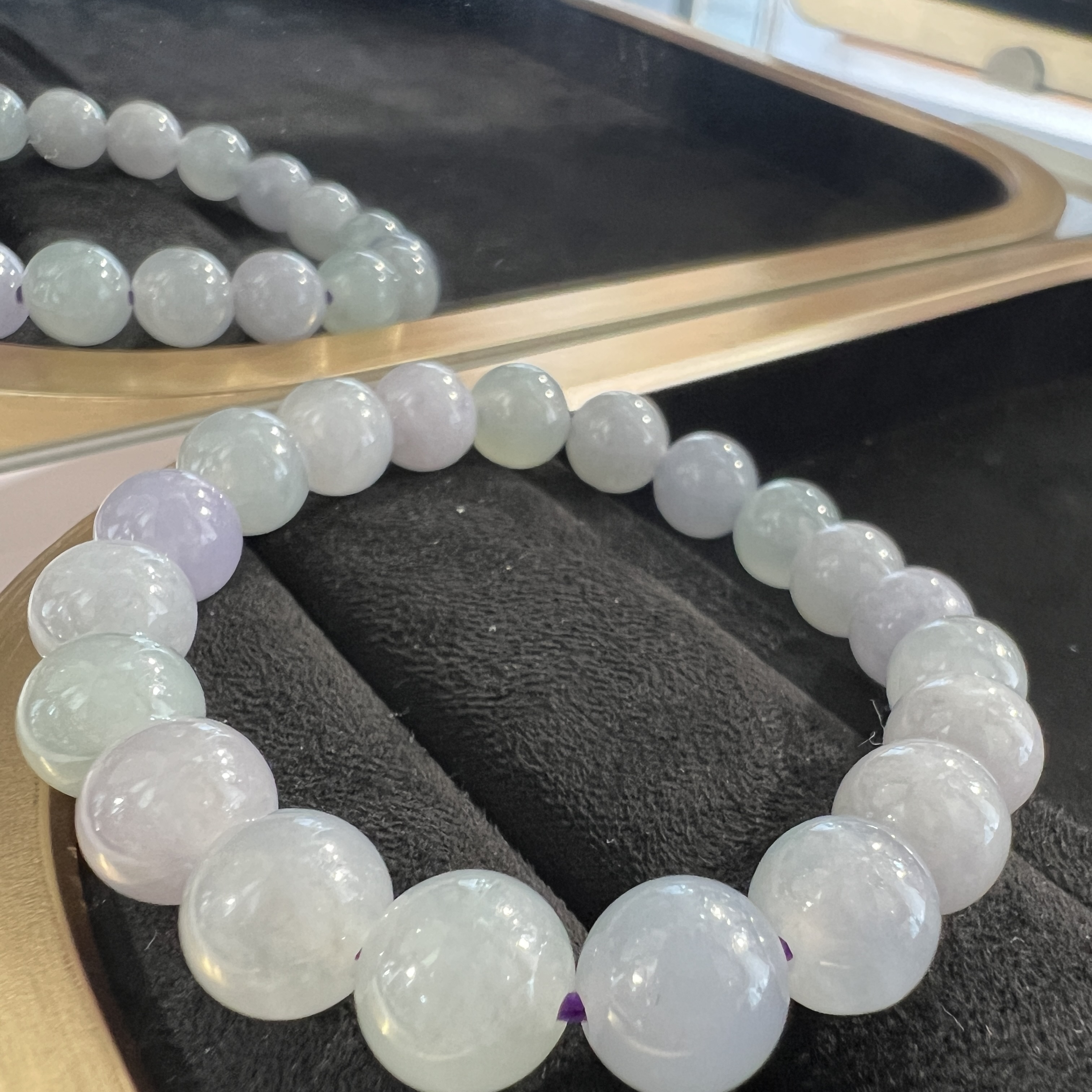 冰種淺春彩手串