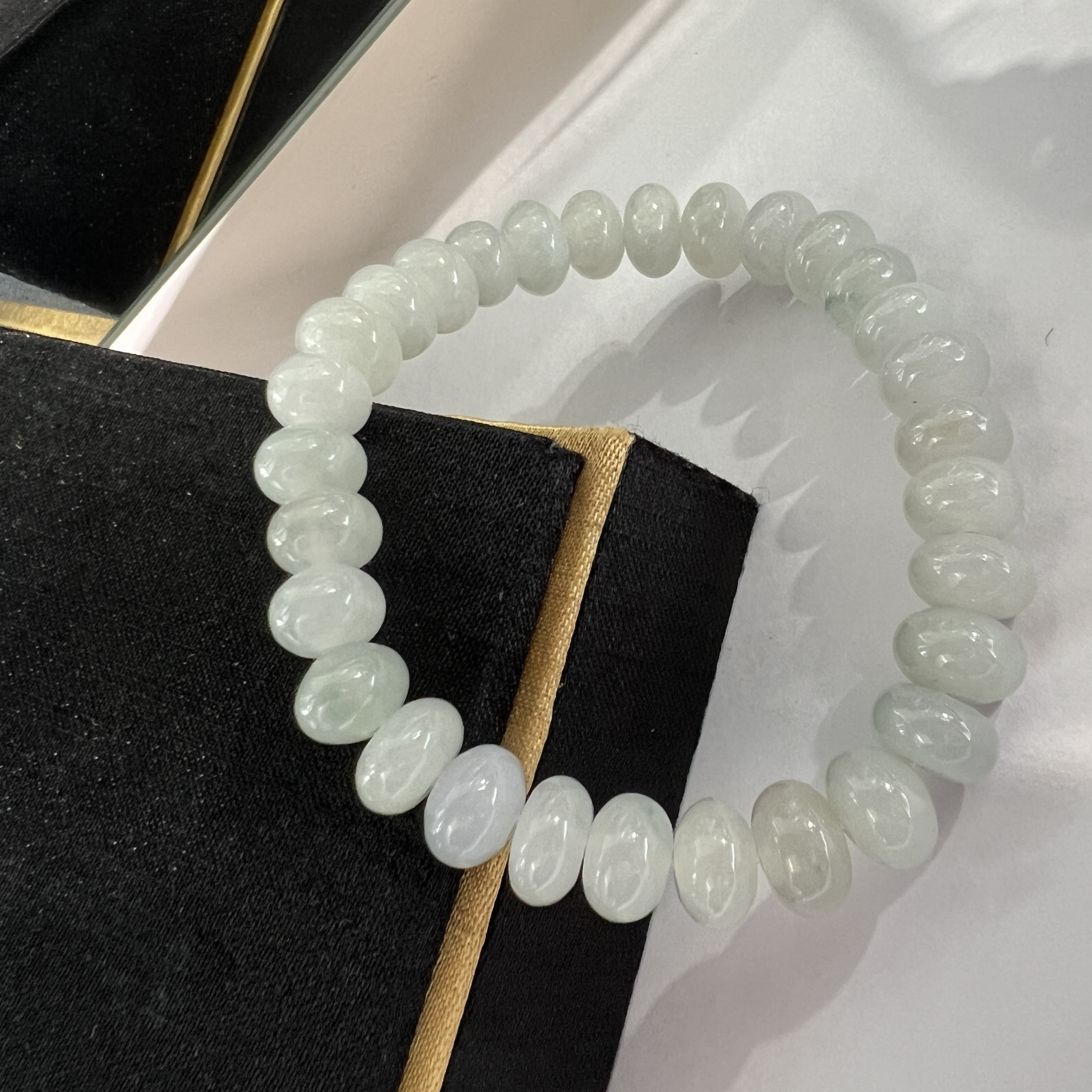 冰淺底色算盤珠手串