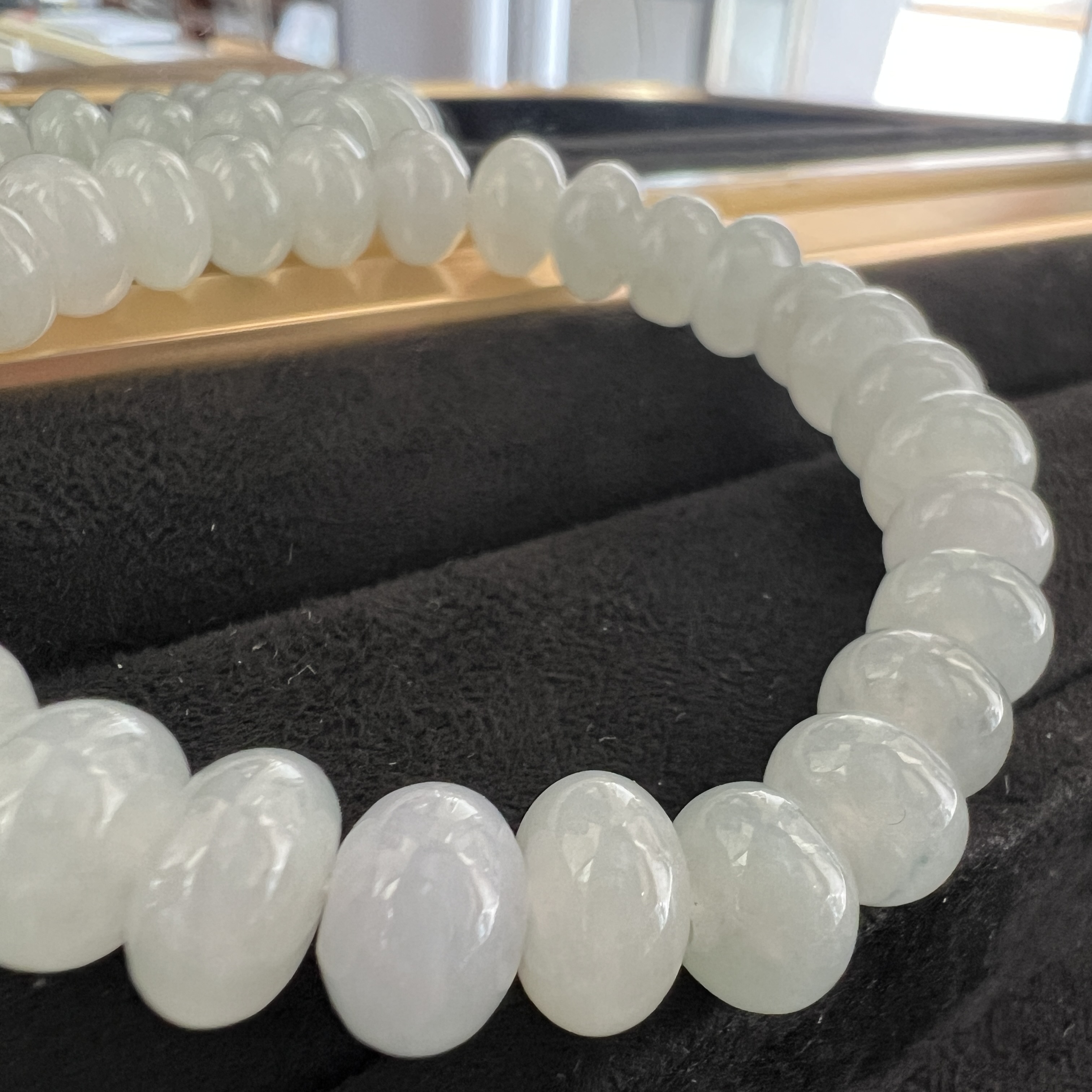 冰淺底色算盤珠手串