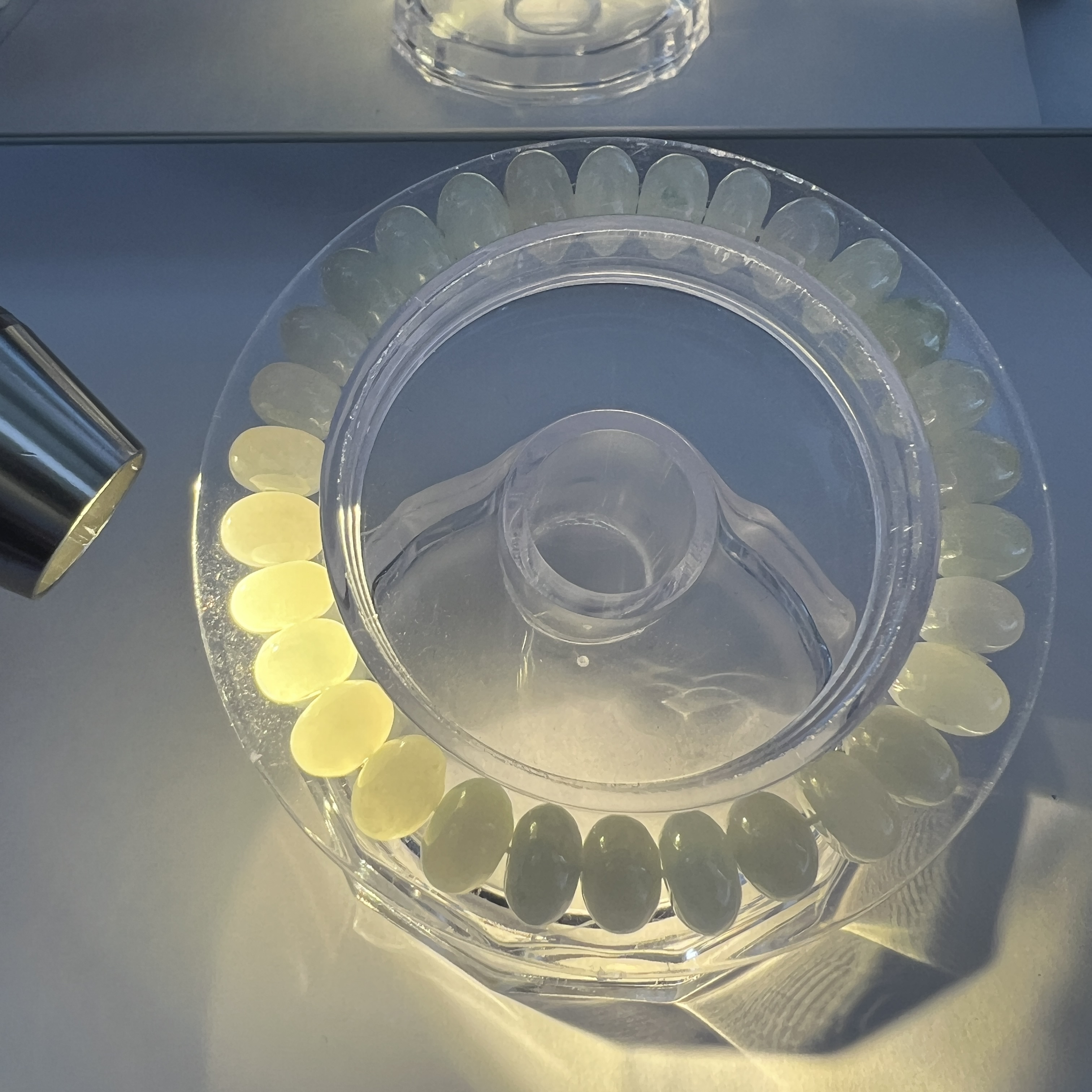 冰淺底色算盤珠手串