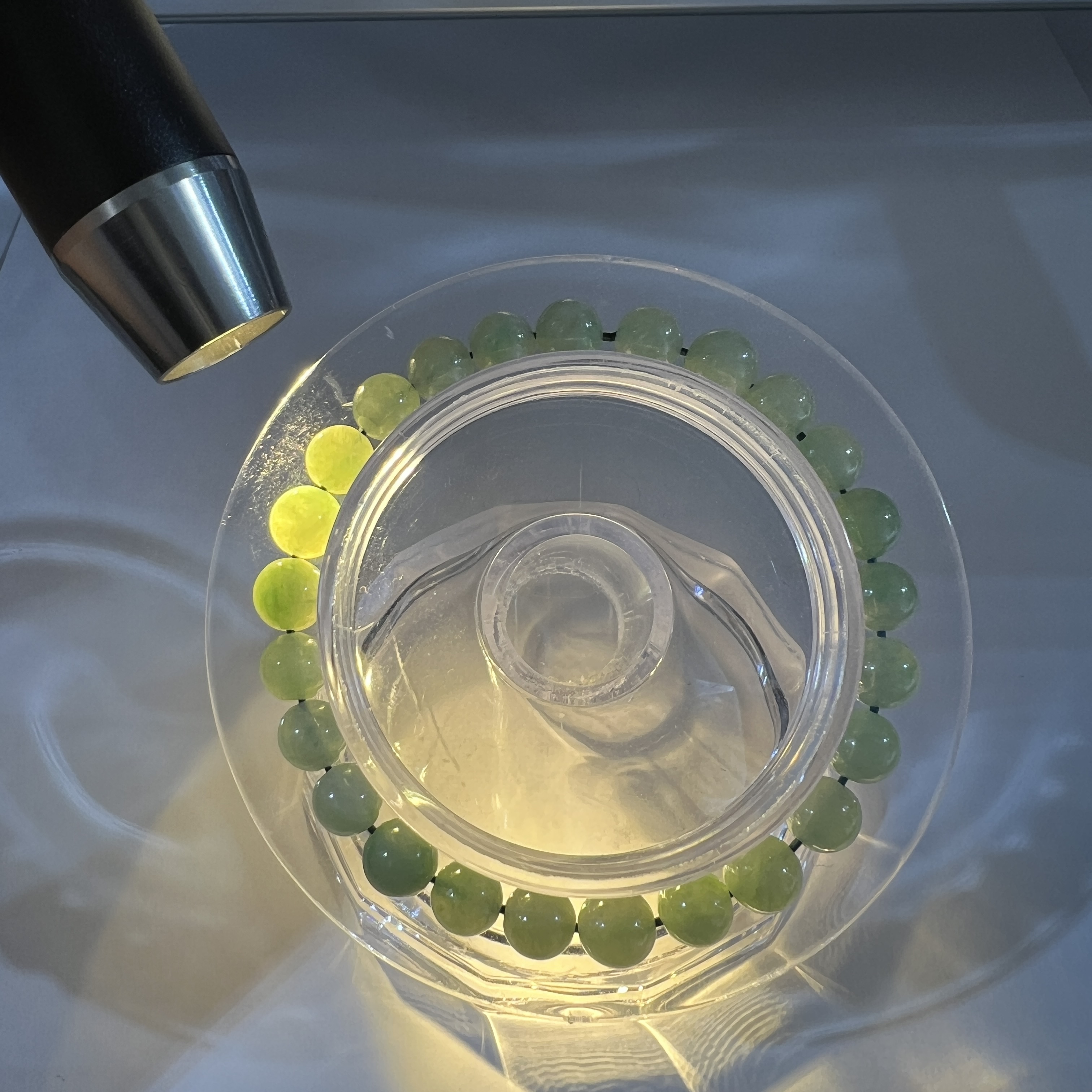 甜翠陽綠飄色手串