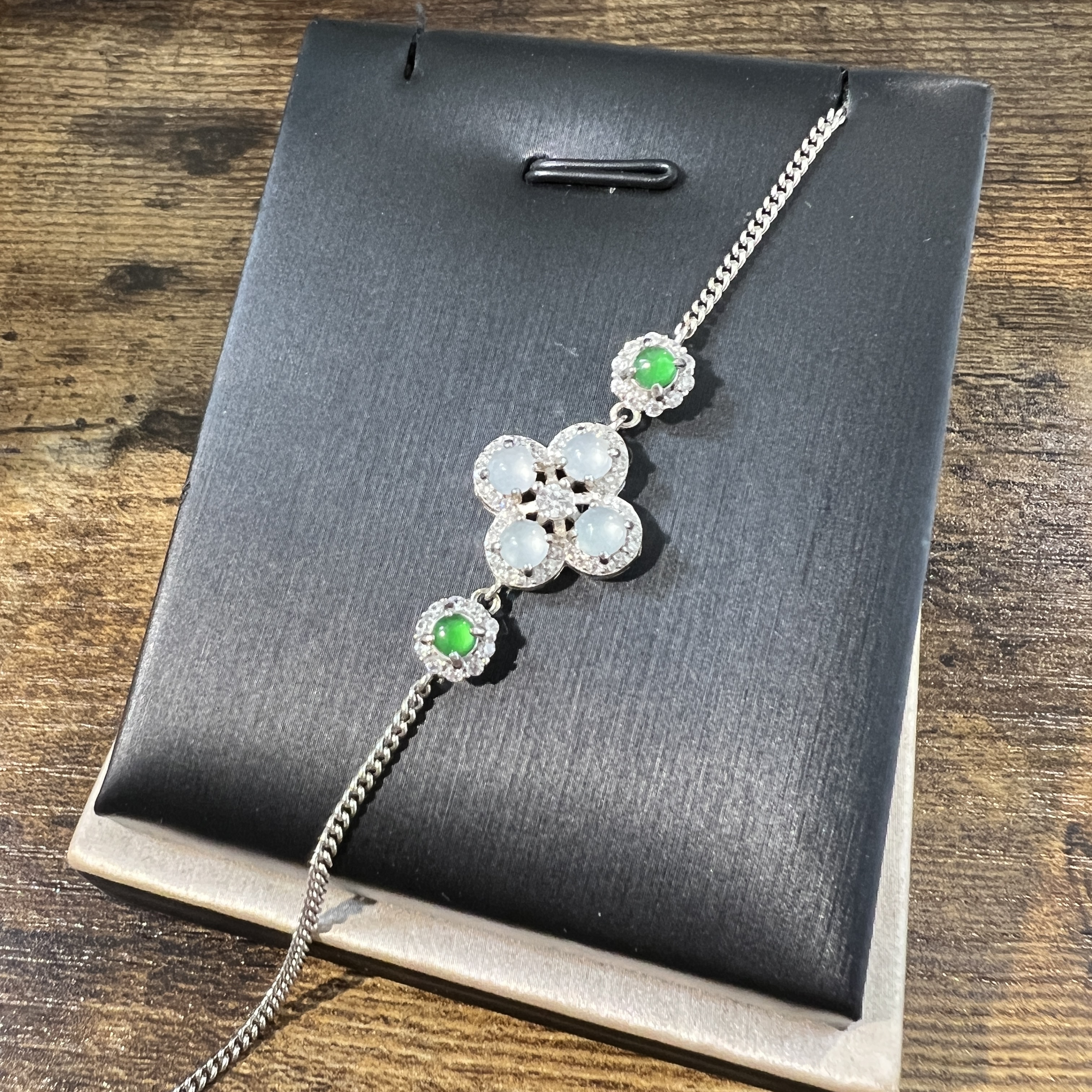 冰藍水四葉草手鏈