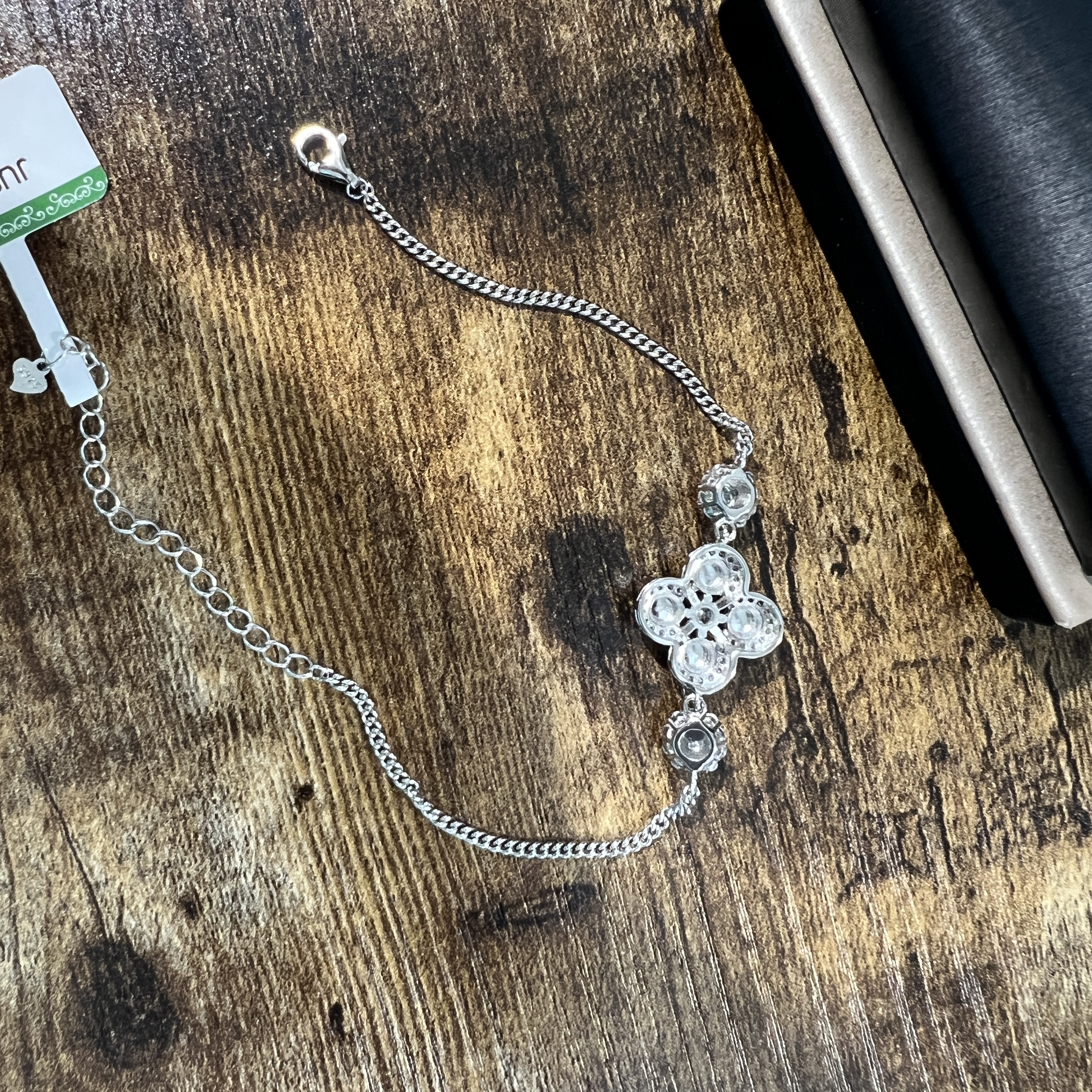 冰藍水四葉草手鏈