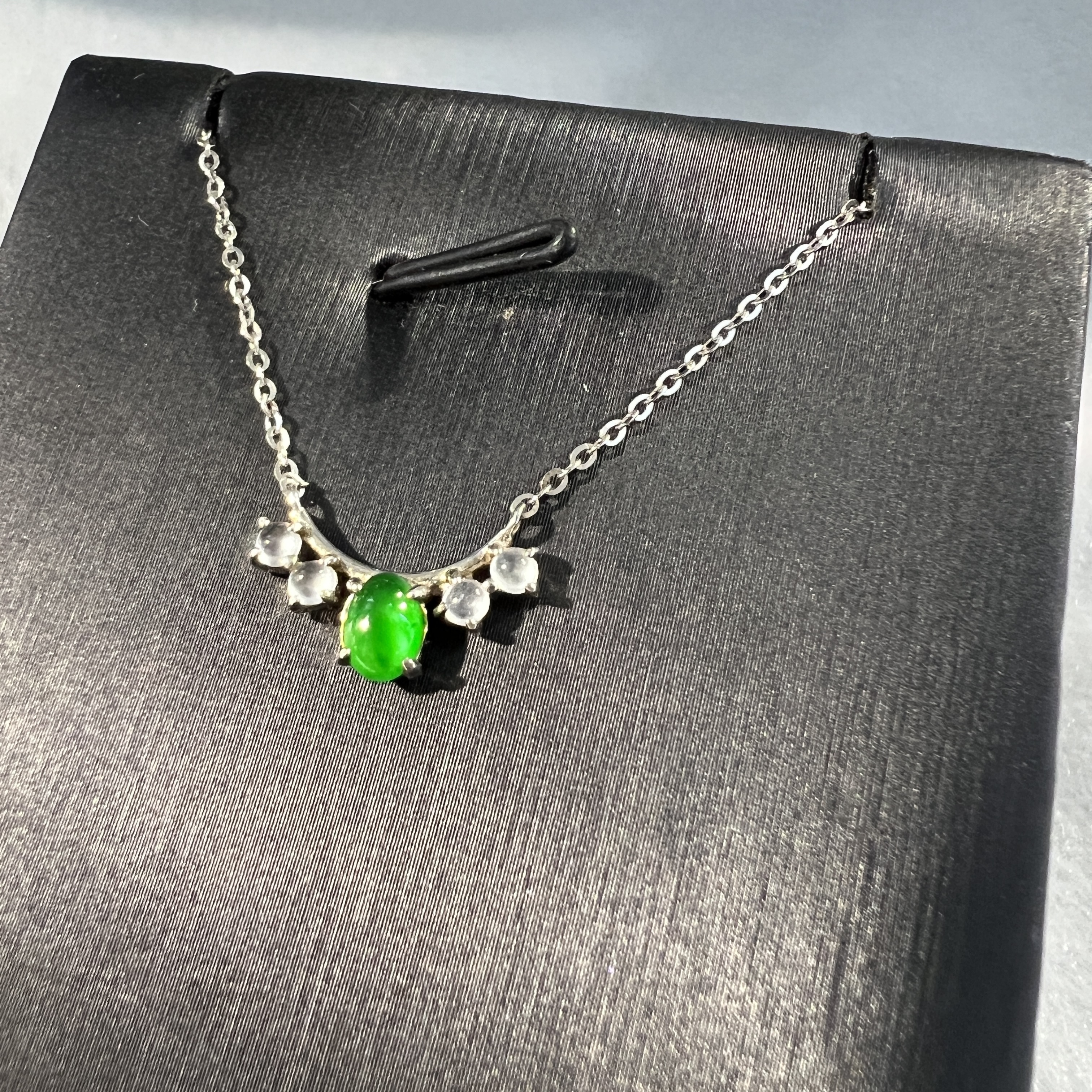 冰種濃陽綠鎖骨鏈