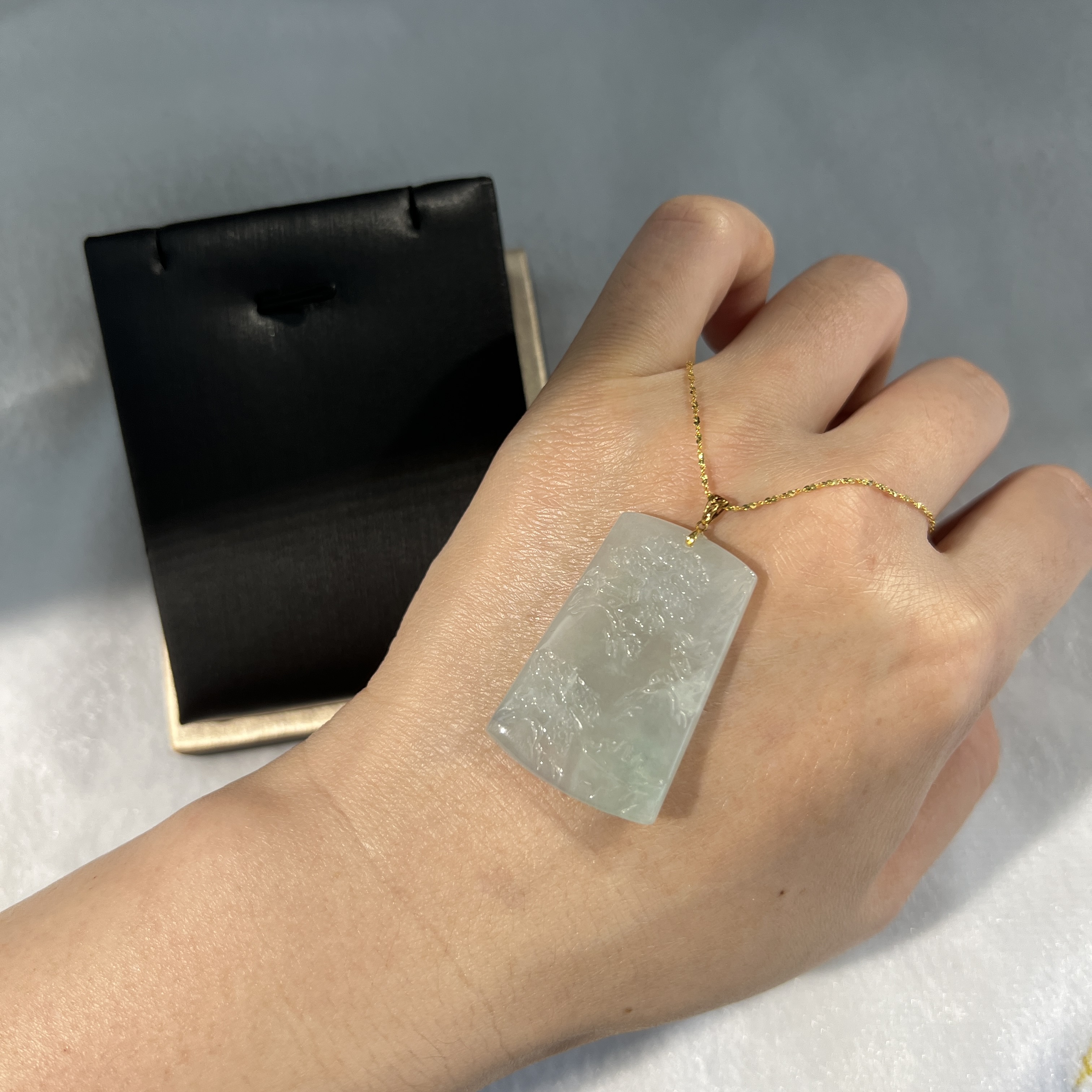 冰天空藍山水牌