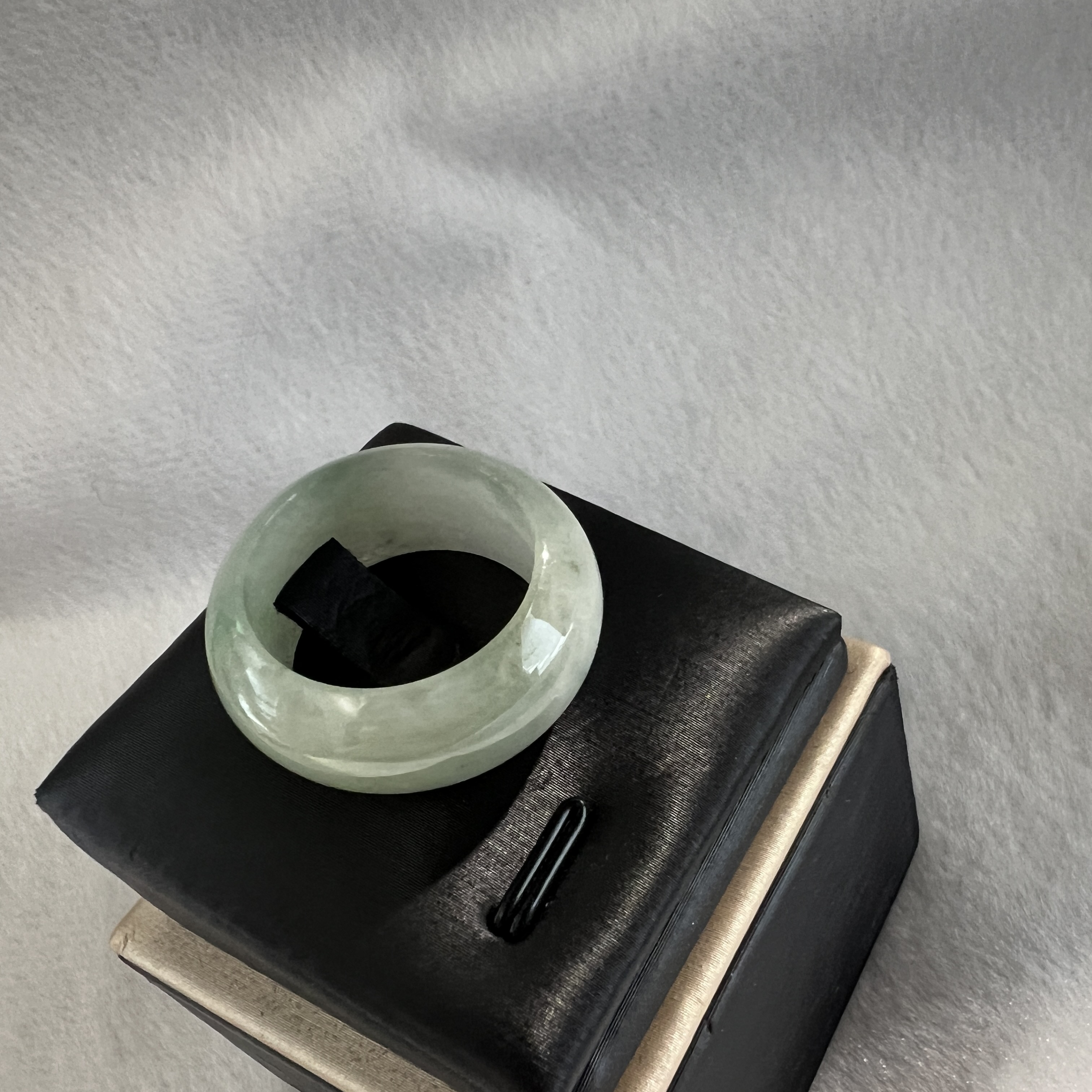 半山水湖水綠厚妝戒指