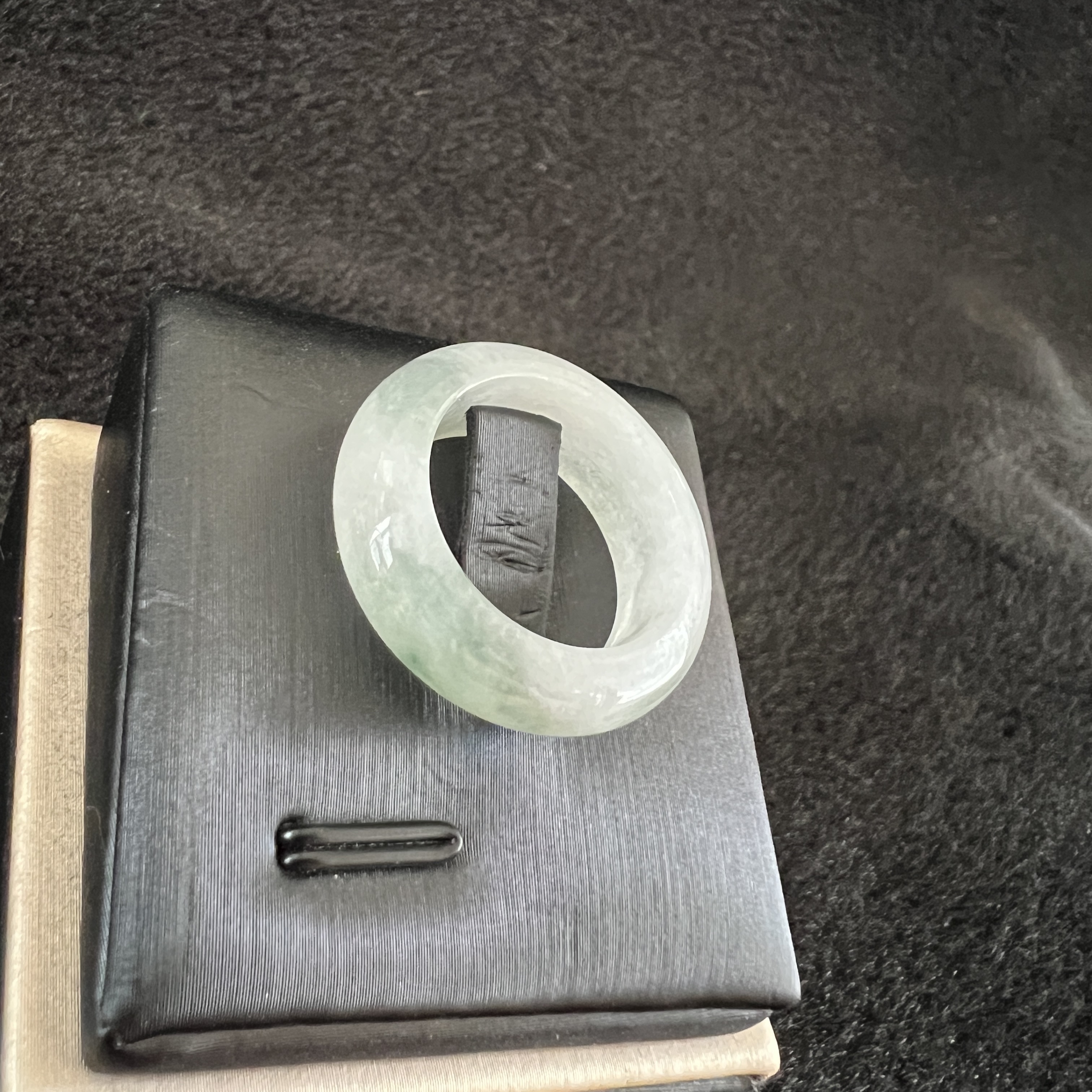 冰湖水綠寬版戒指