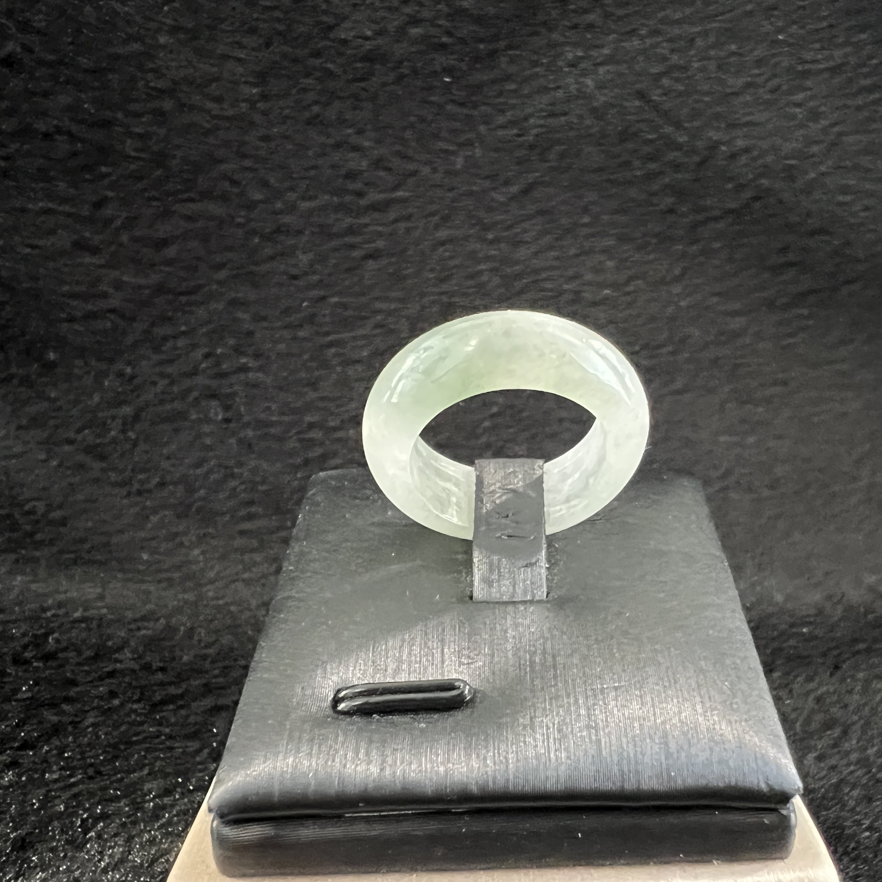 冰湖水綠寬版戒指