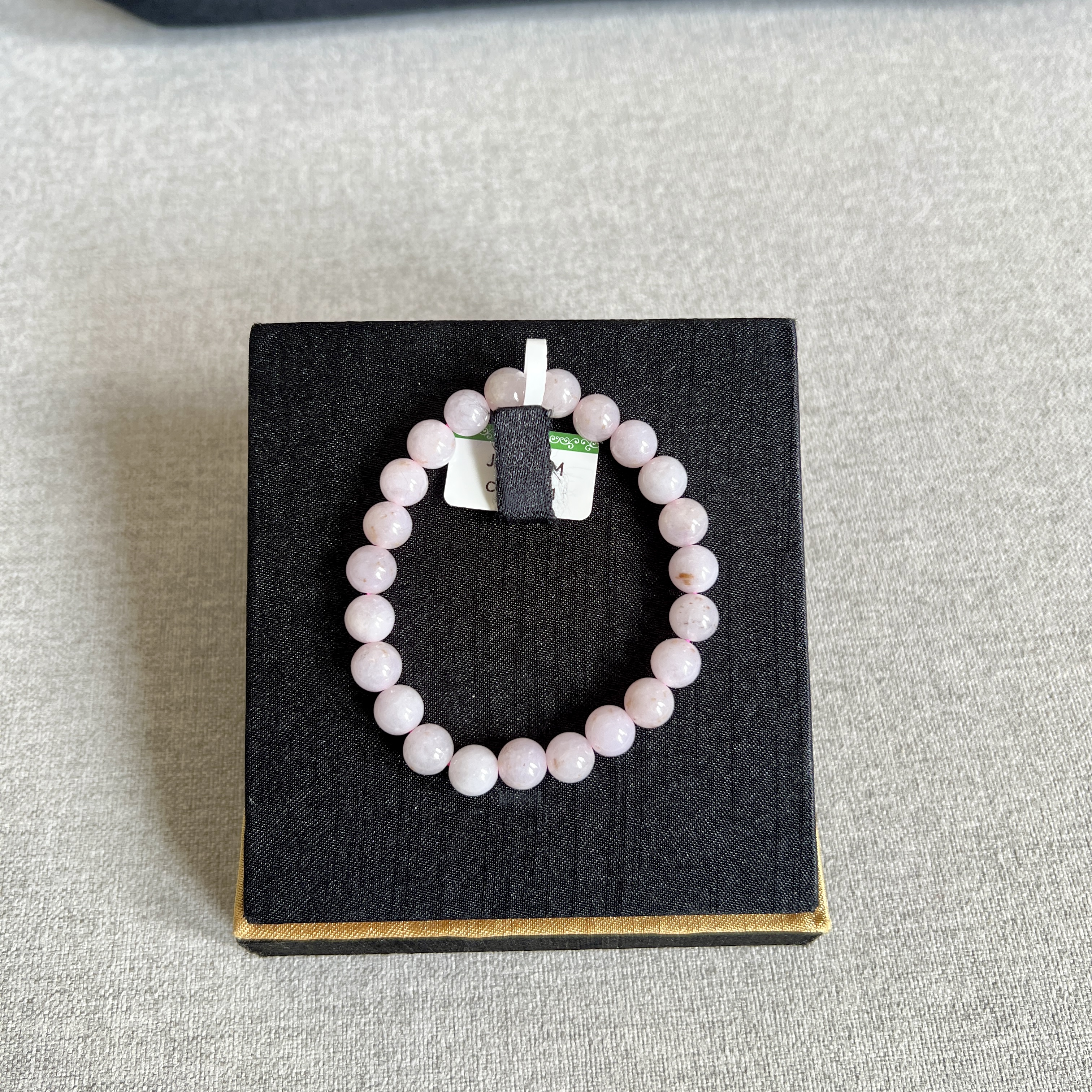 冰糯化粉色桂花糕手串