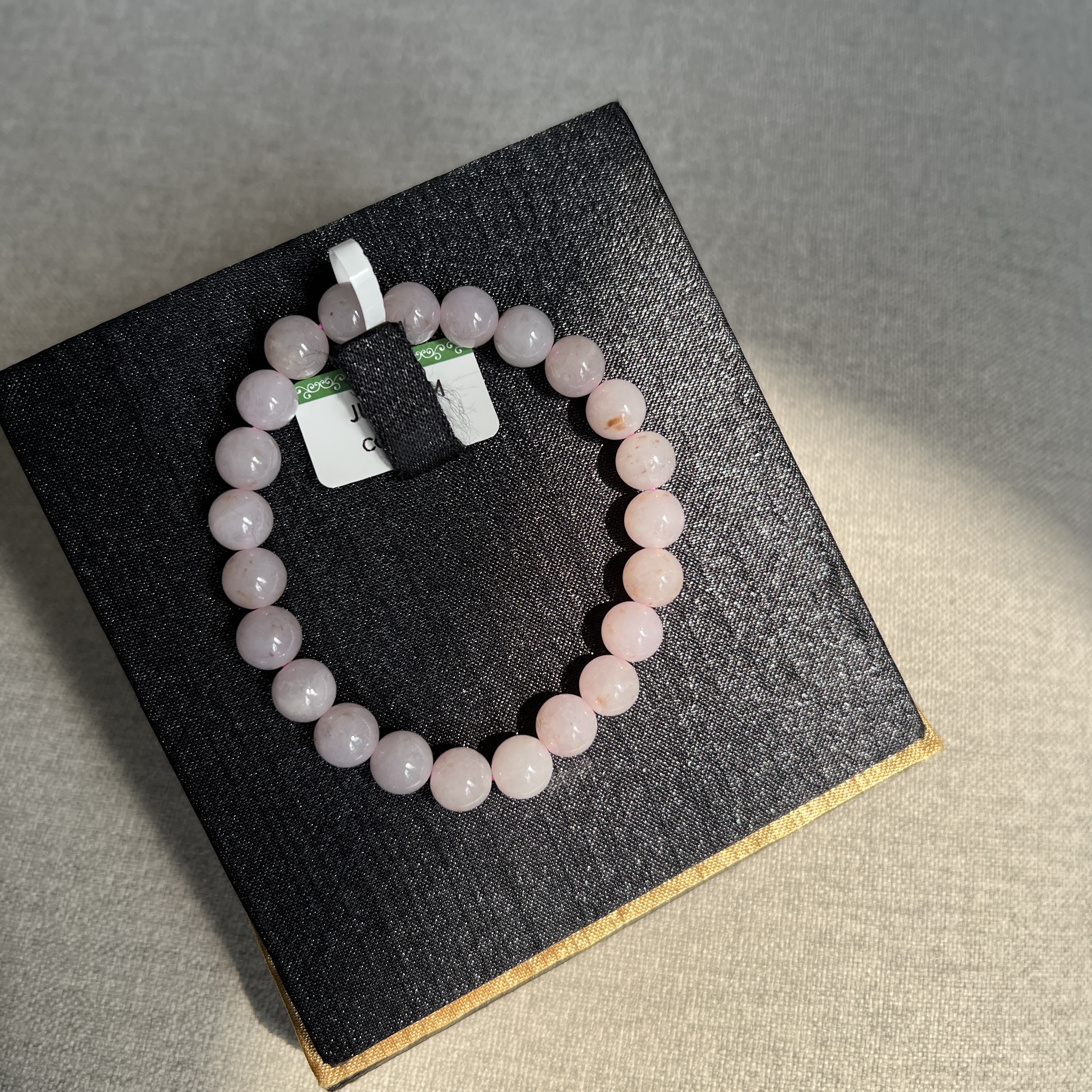 冰糯化粉色桂花糕手串