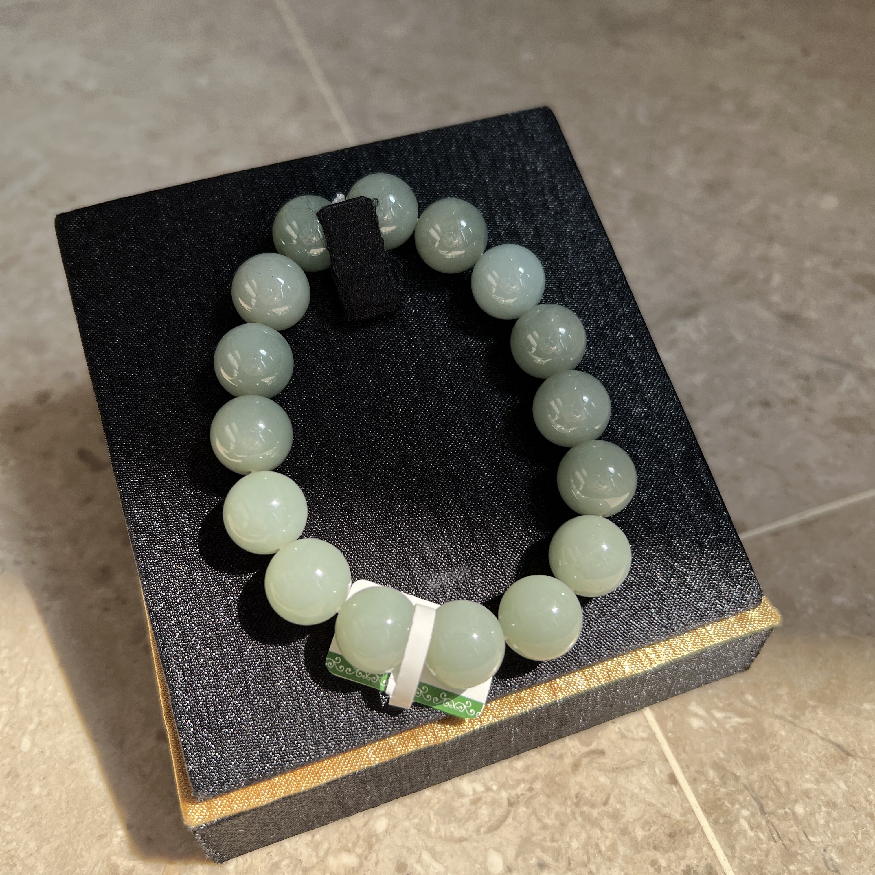 細糯化淺湖水綠手串