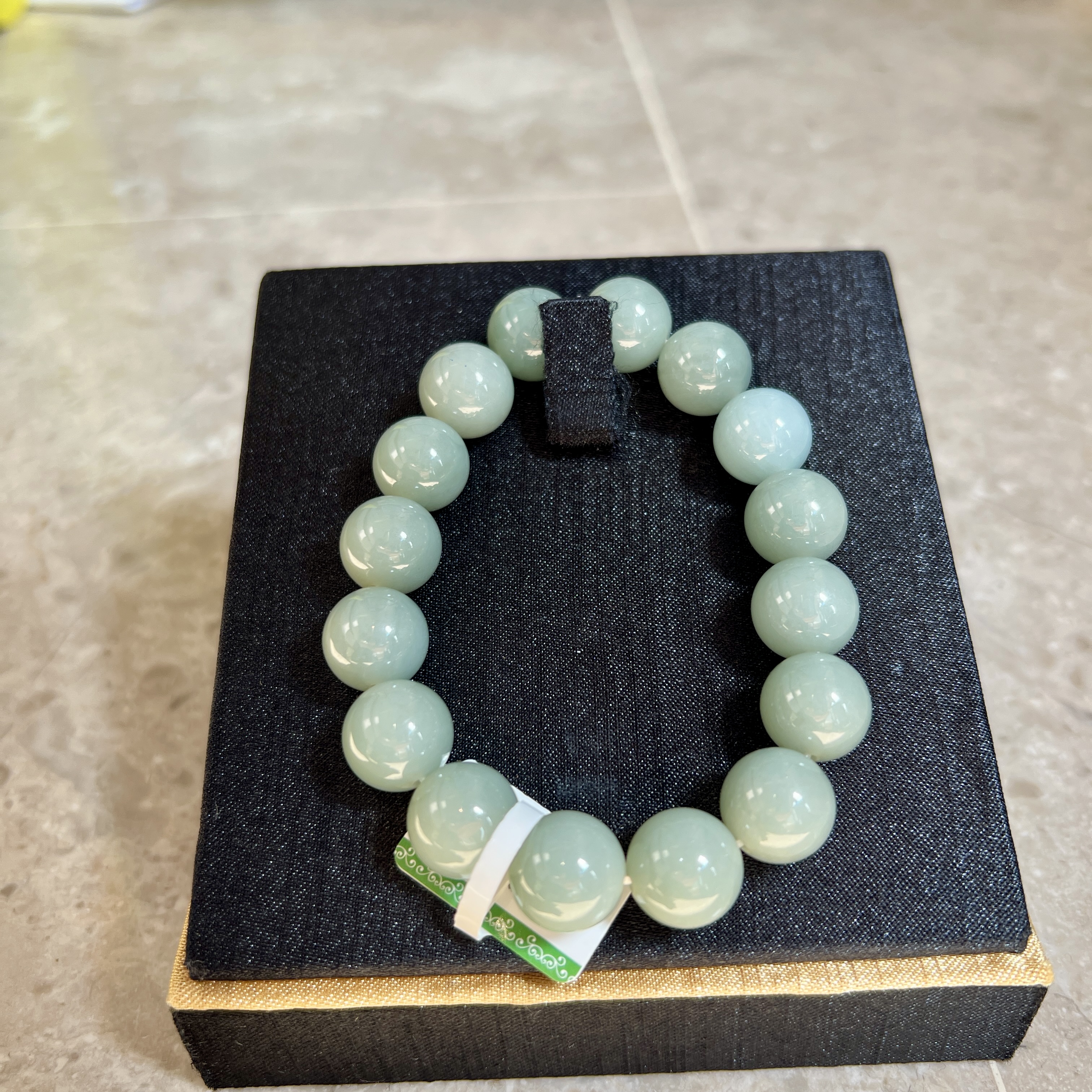 細糯化淺湖水綠手串