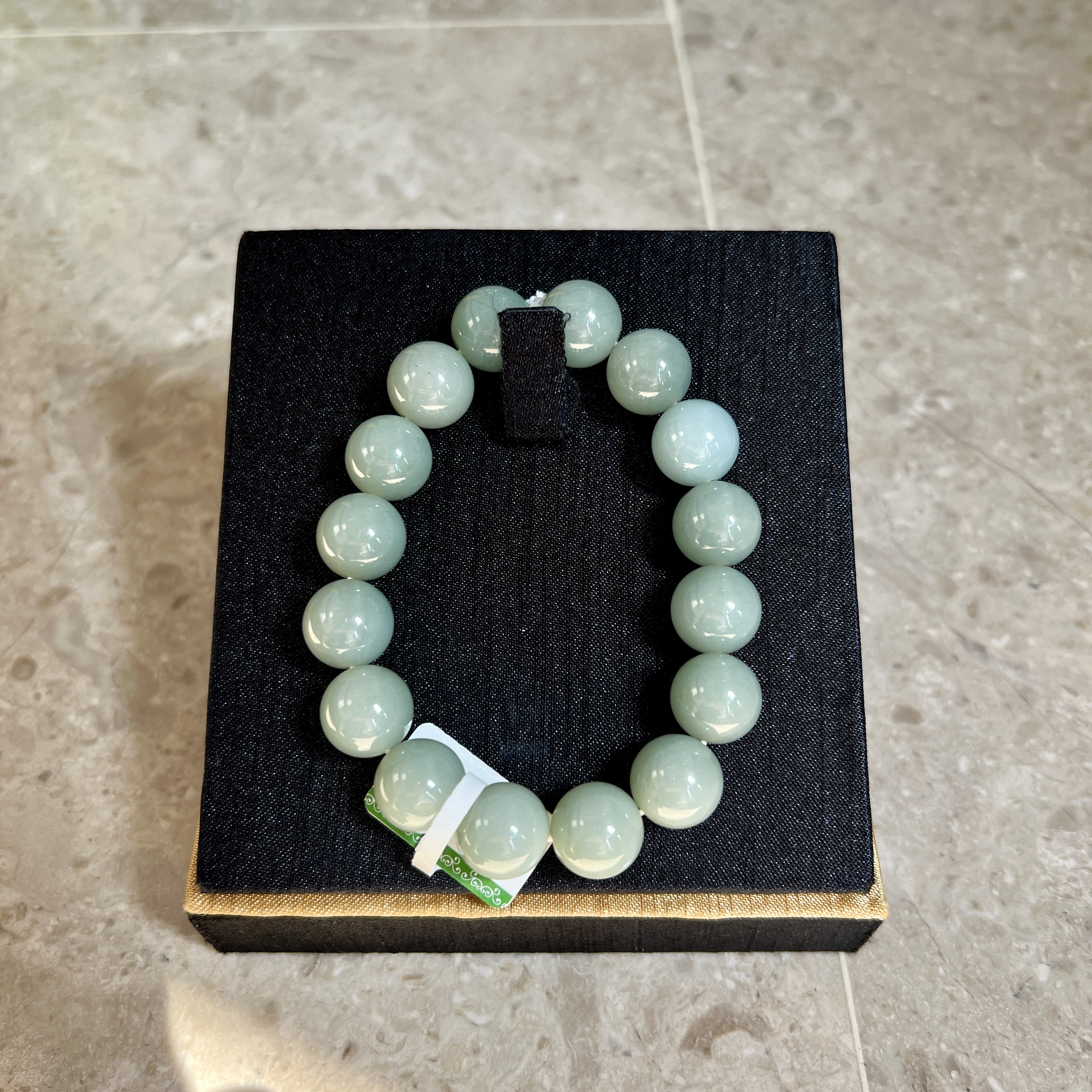 細糯化淺湖水綠手串