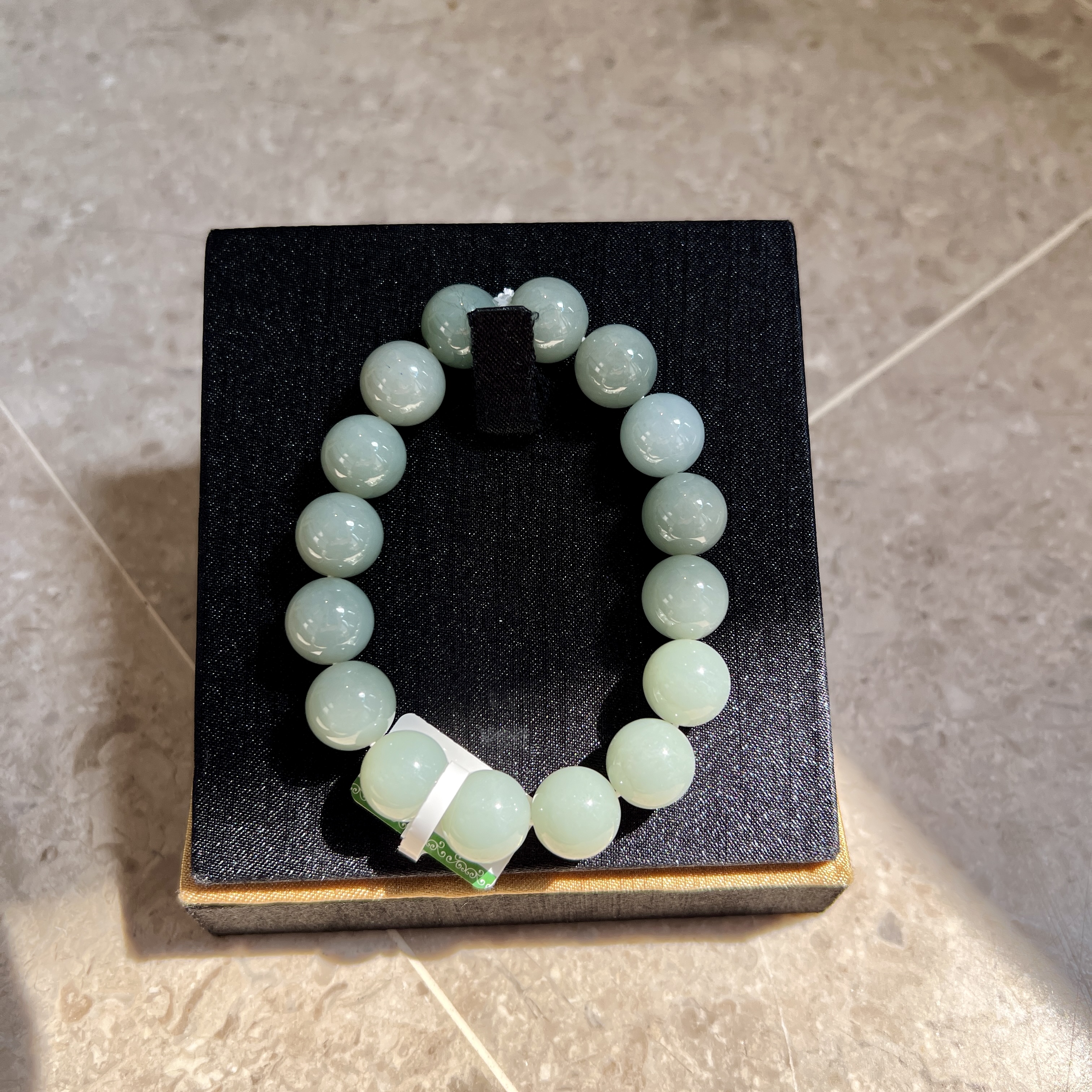 細糯化淺湖水綠手串