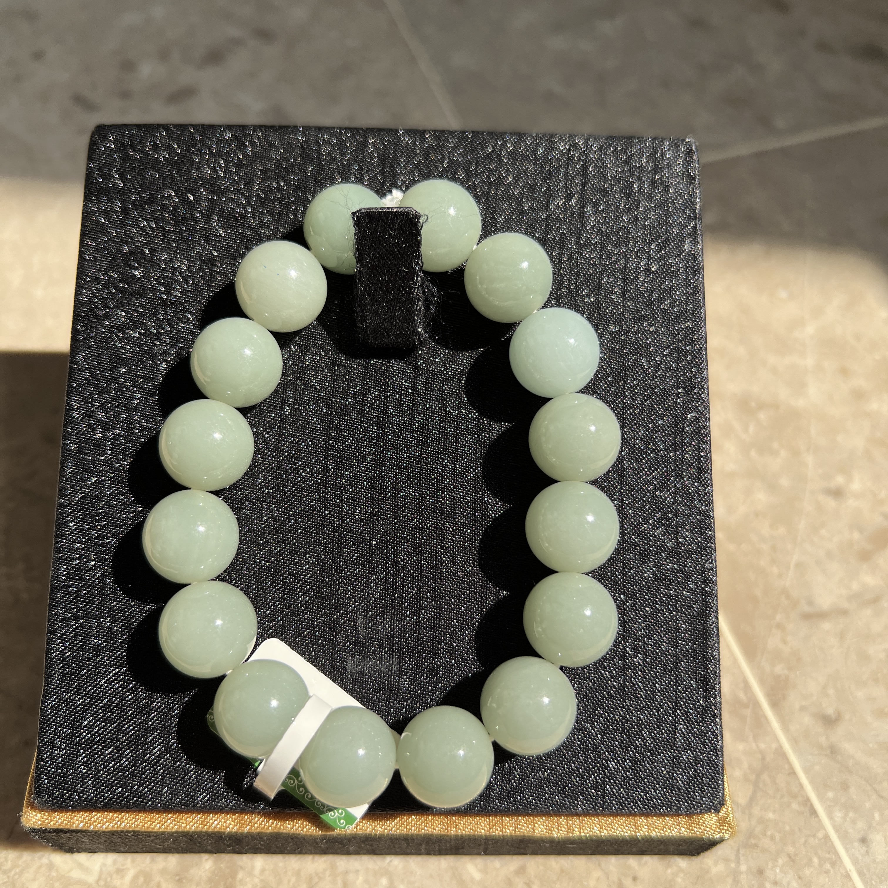 細糯化淺湖水綠手串