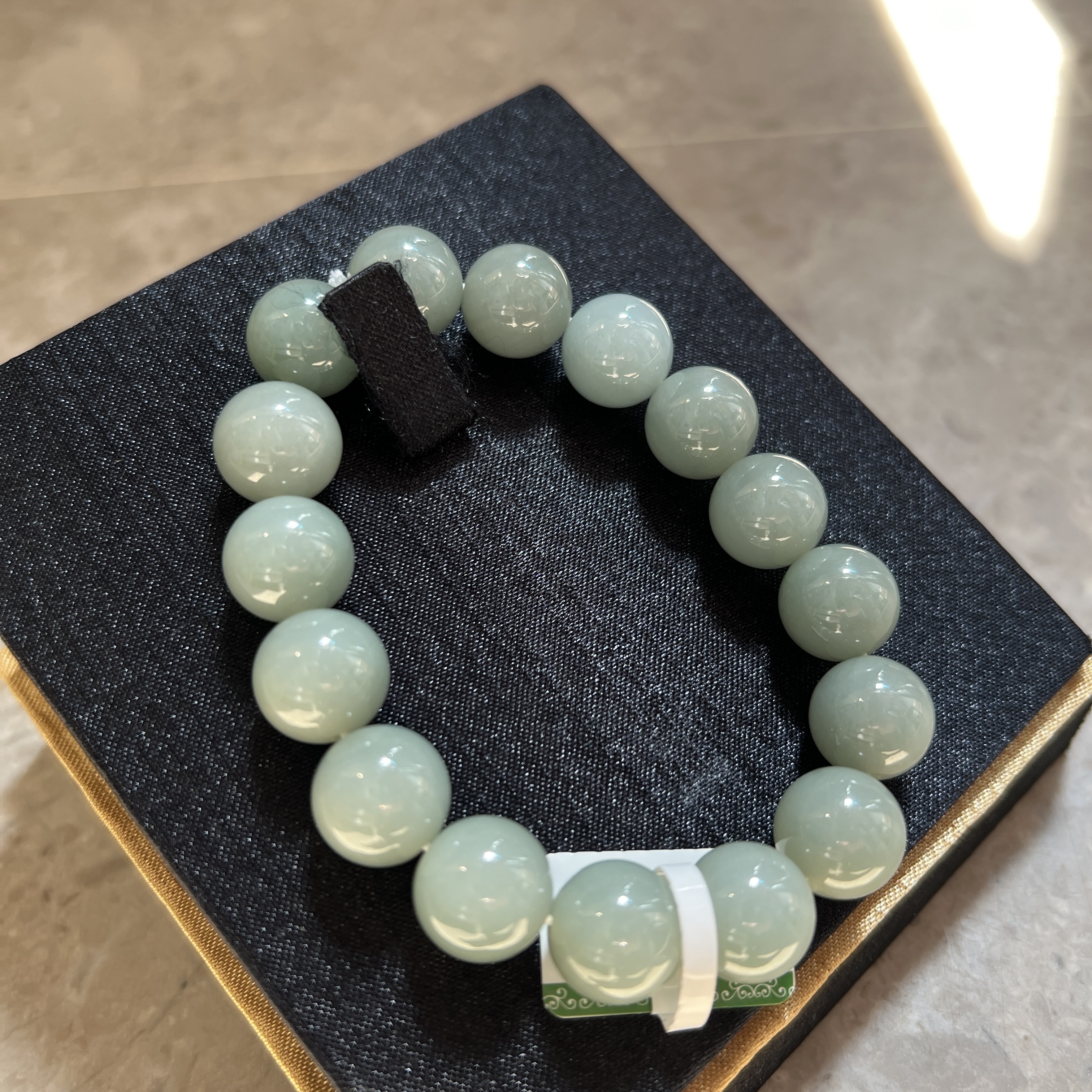 細糯化淺湖水綠手串