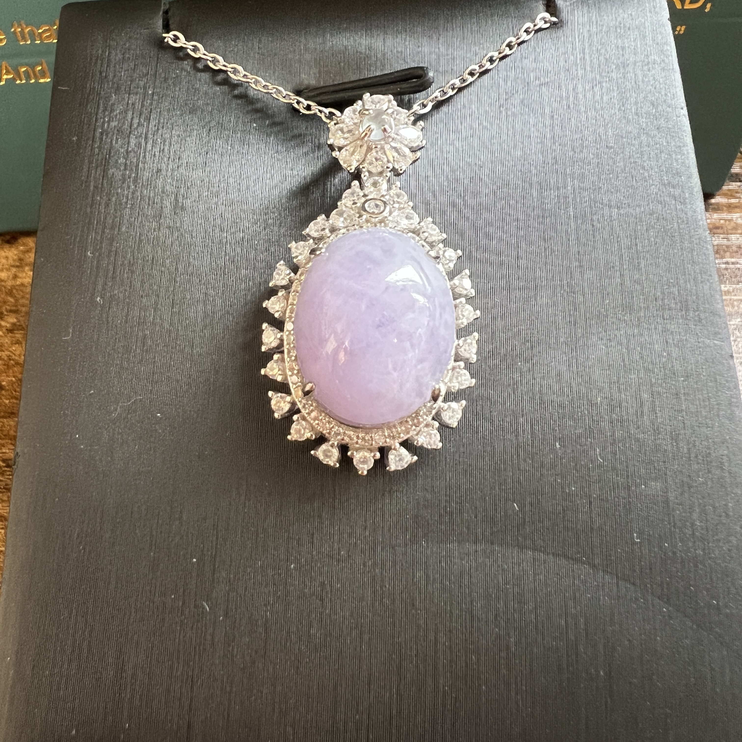 糯種滿紫羅蘭吊墜