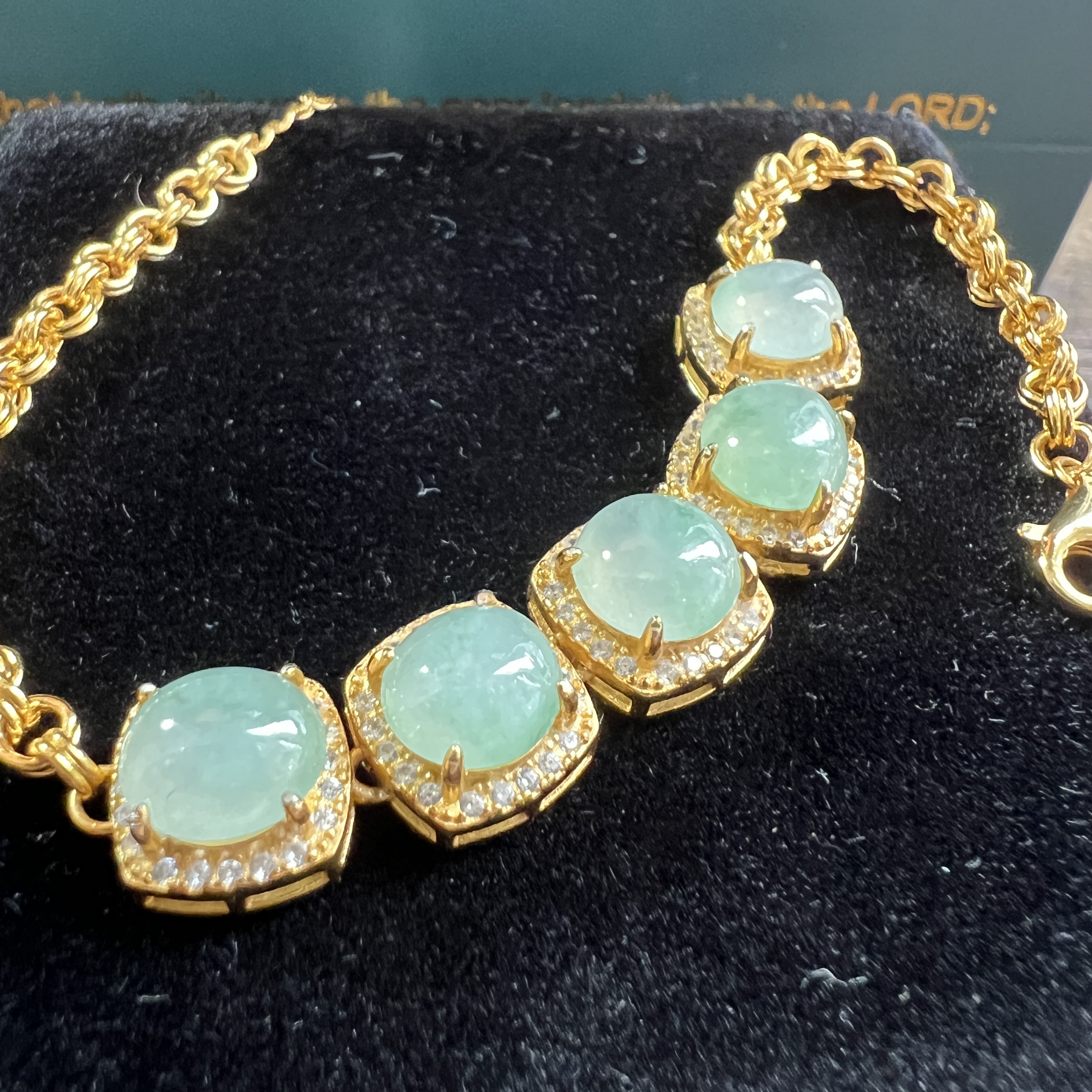 冰細糯種淺果綠手鍊