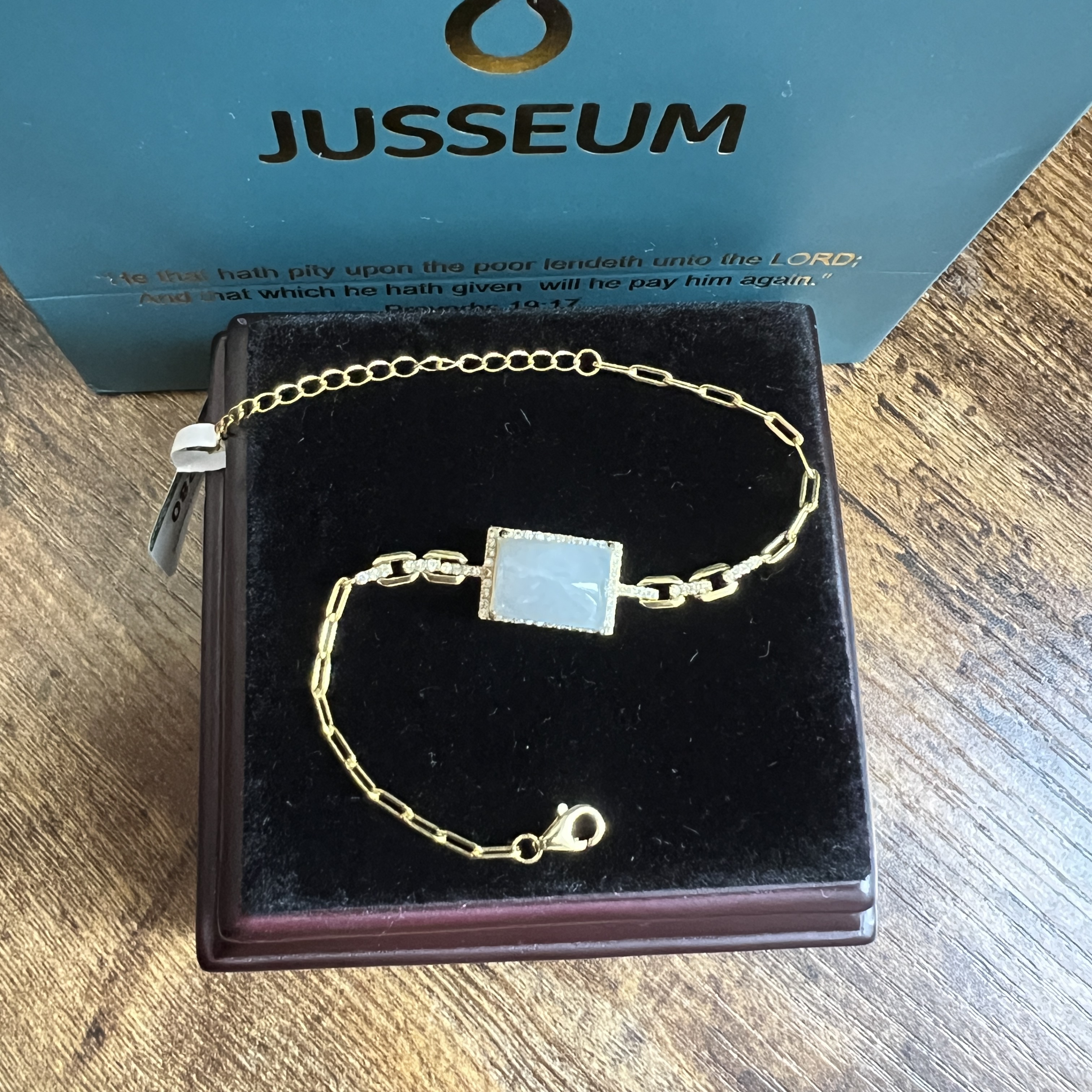 冰細糯白方糖手鍊