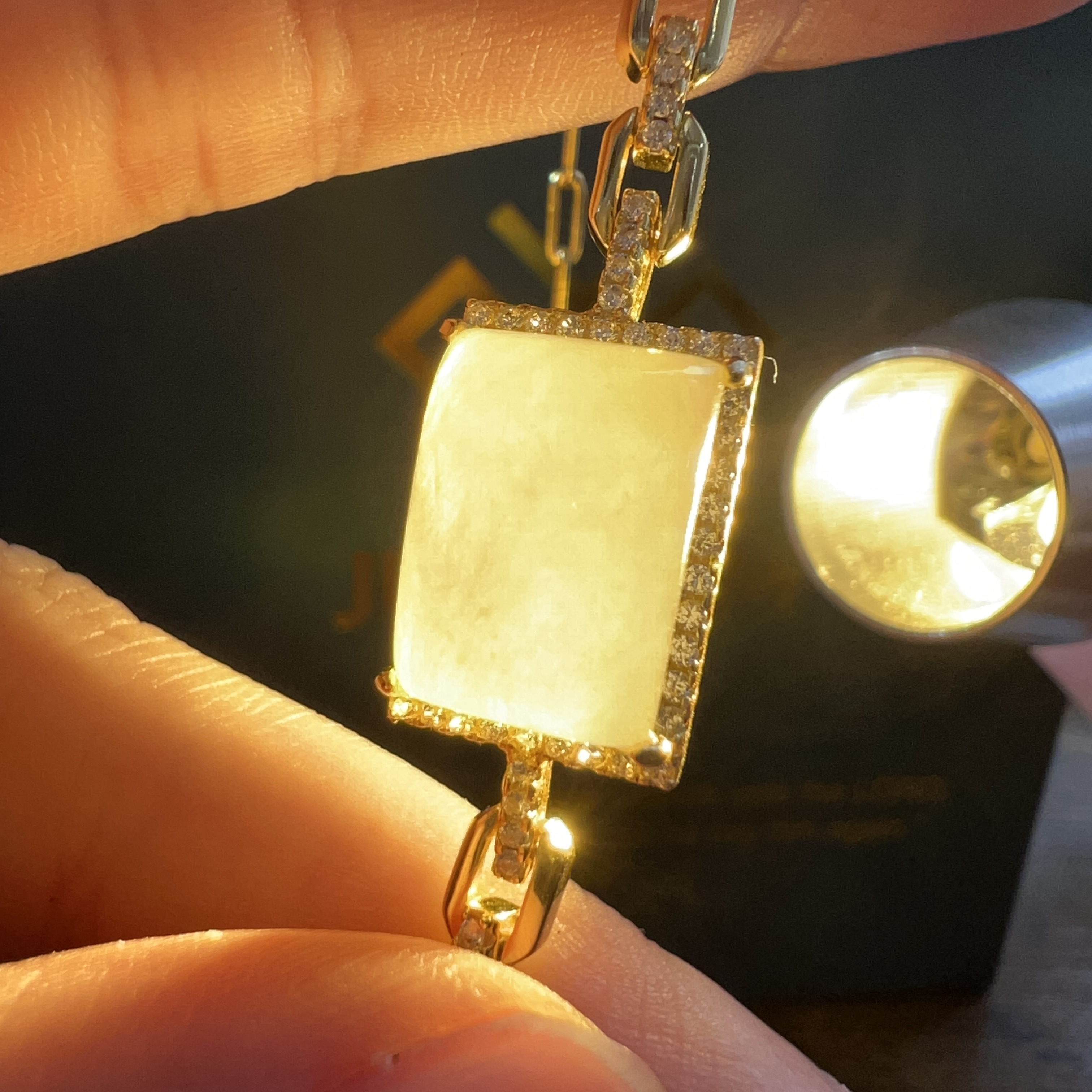 冰細糯白方糖手鍊